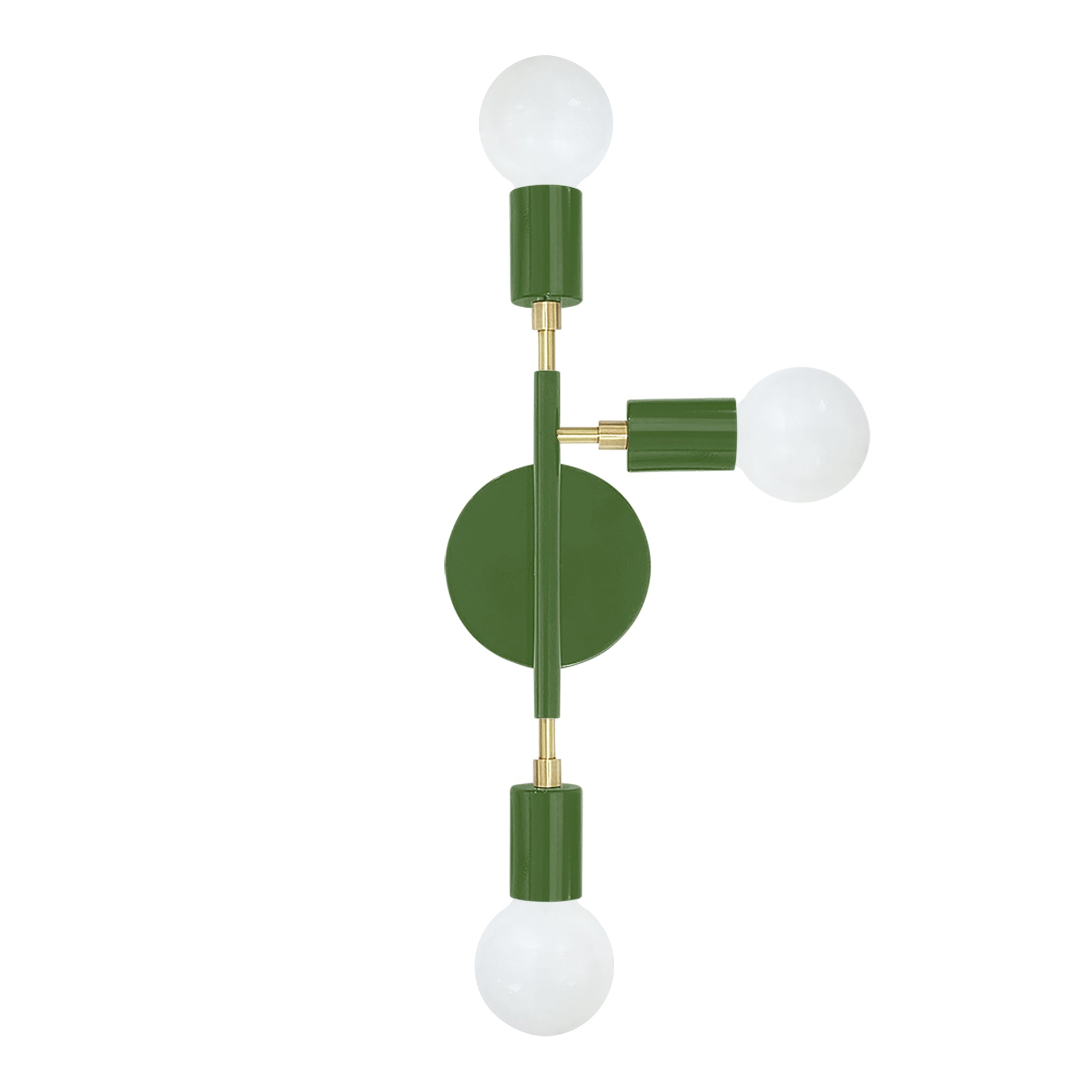 Brass and python green color Elite sconce right Dutton Brown lighting
