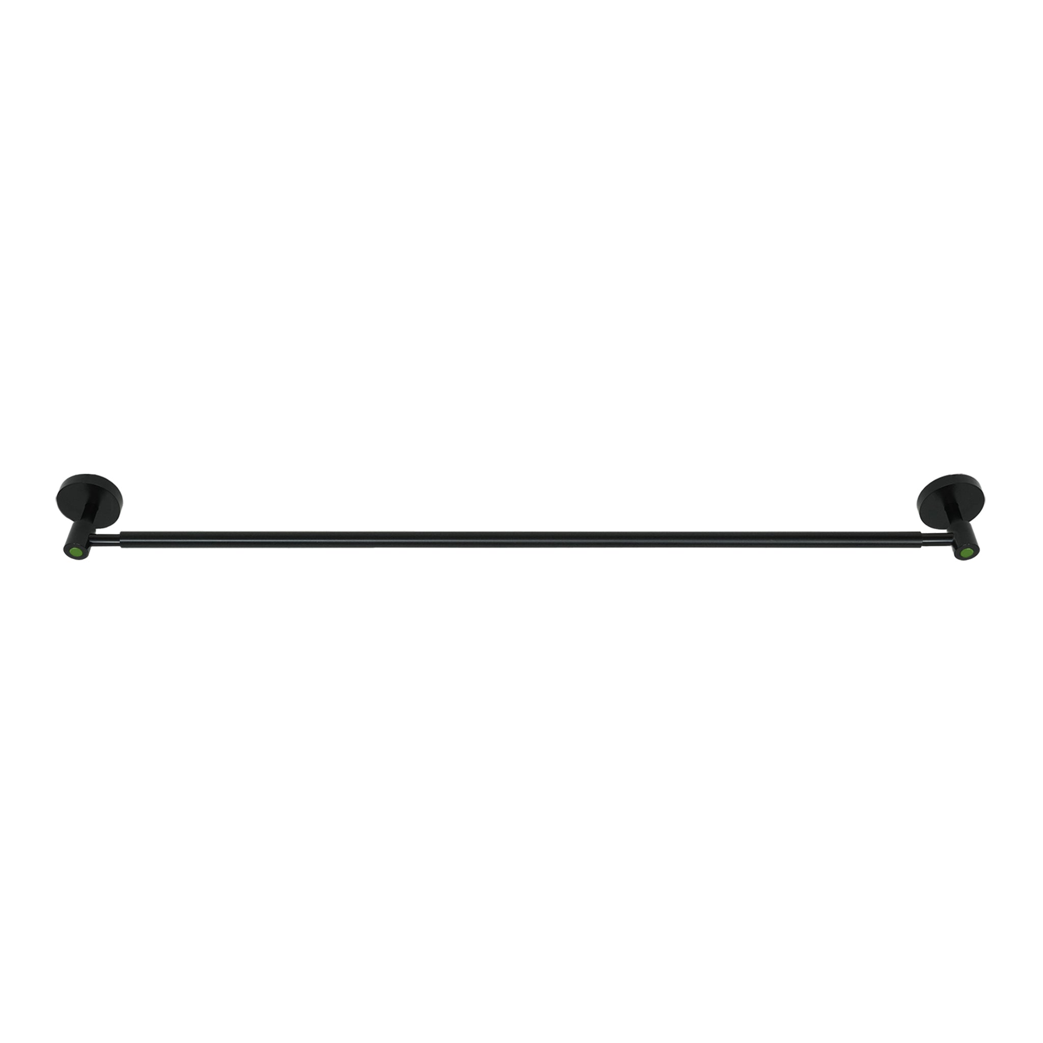 Black and python green color Head towel bar 24" Dutton Brown hardware