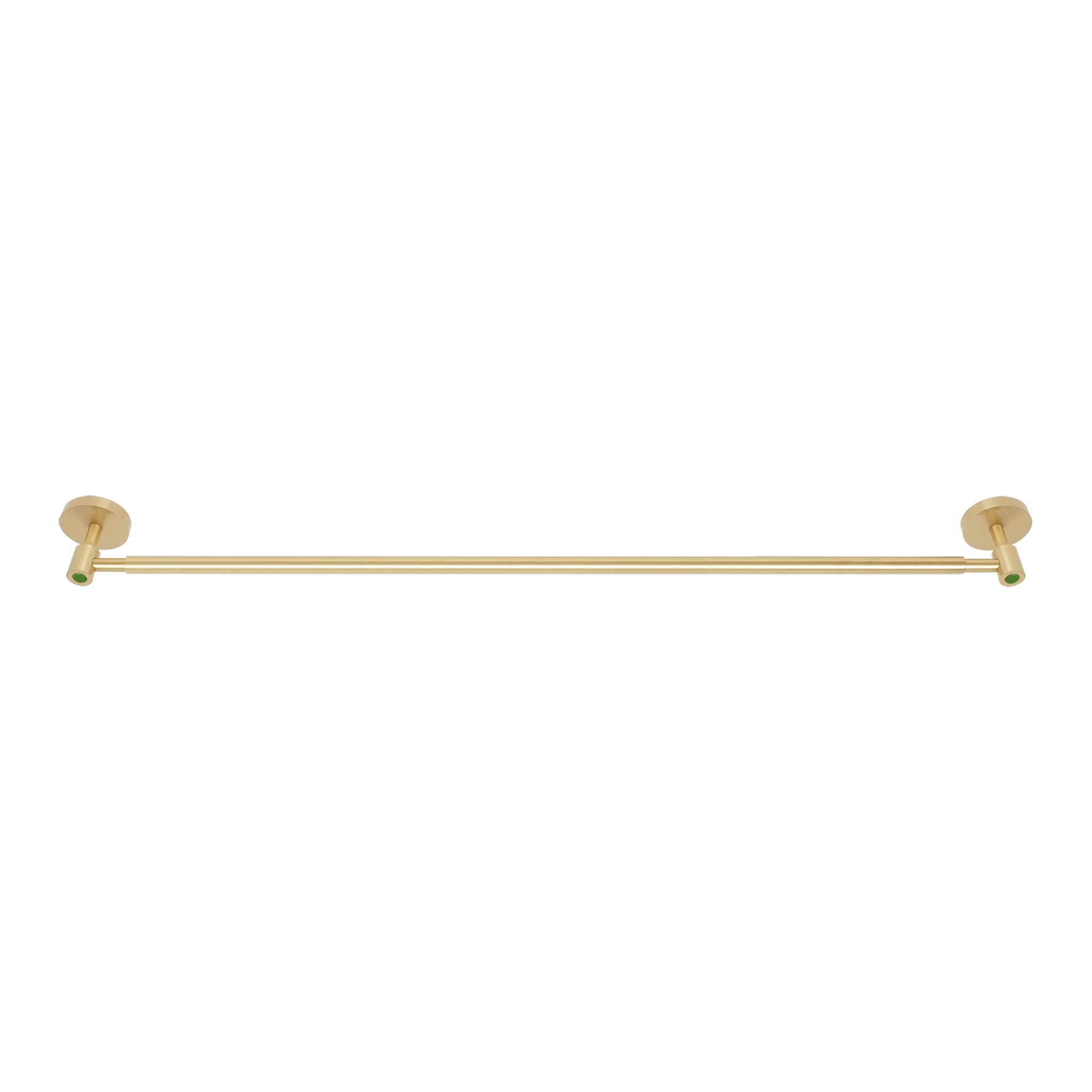 Brass and python green color Head towel bar 24" Dutton Brown hardware