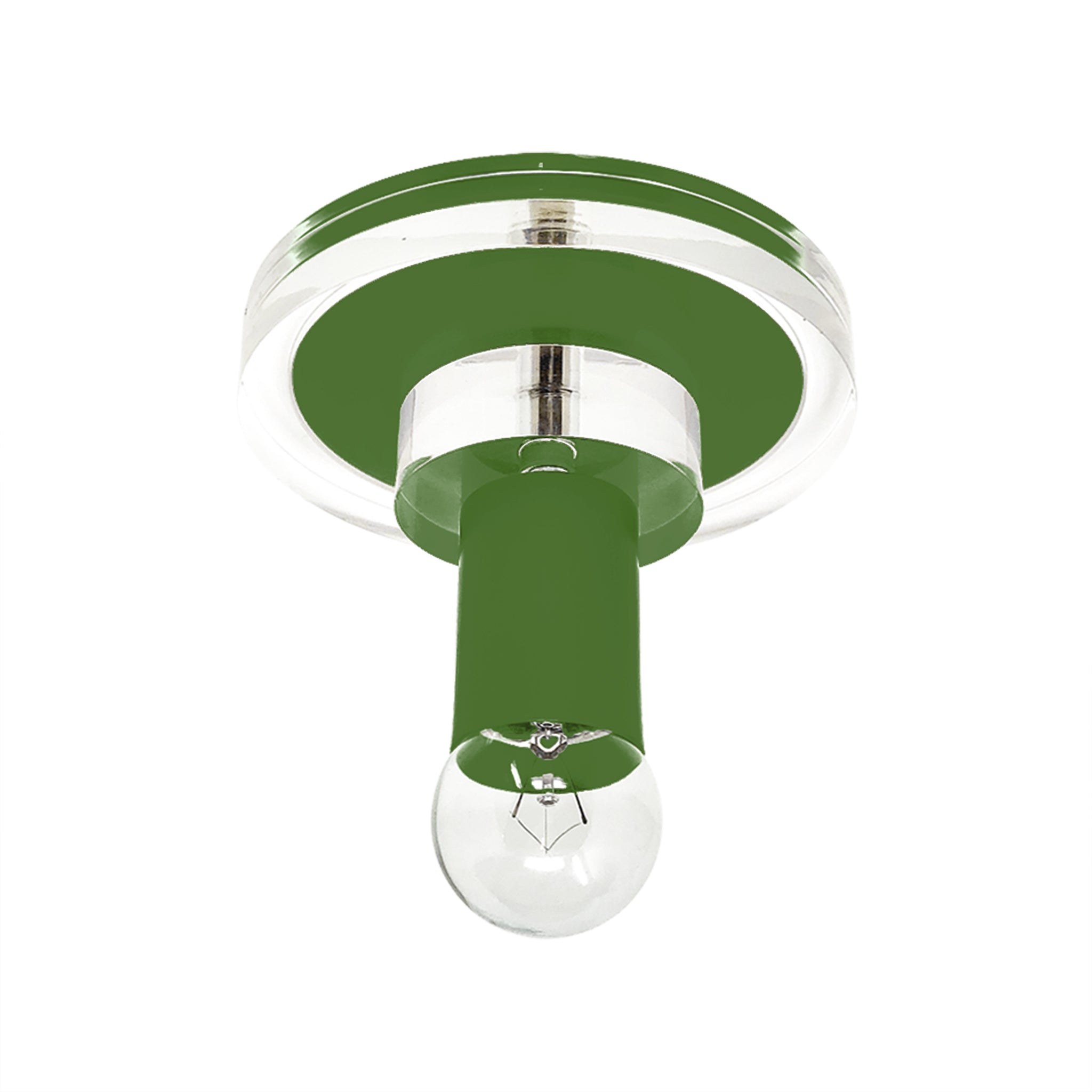 Python green color Lepore flush mount Dutton Brown lighting
