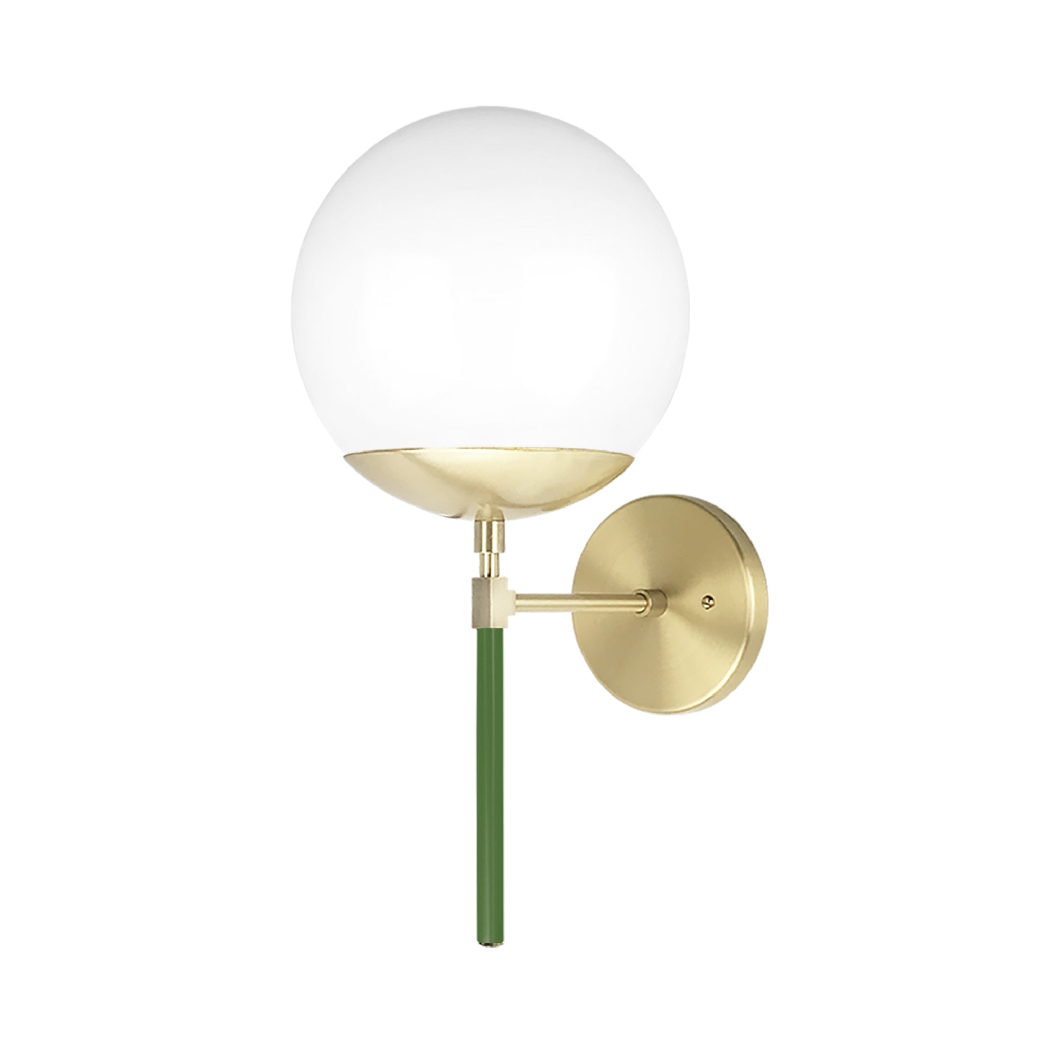 Brass and python green color Lolli sconce 8" Dutton Brown lighting