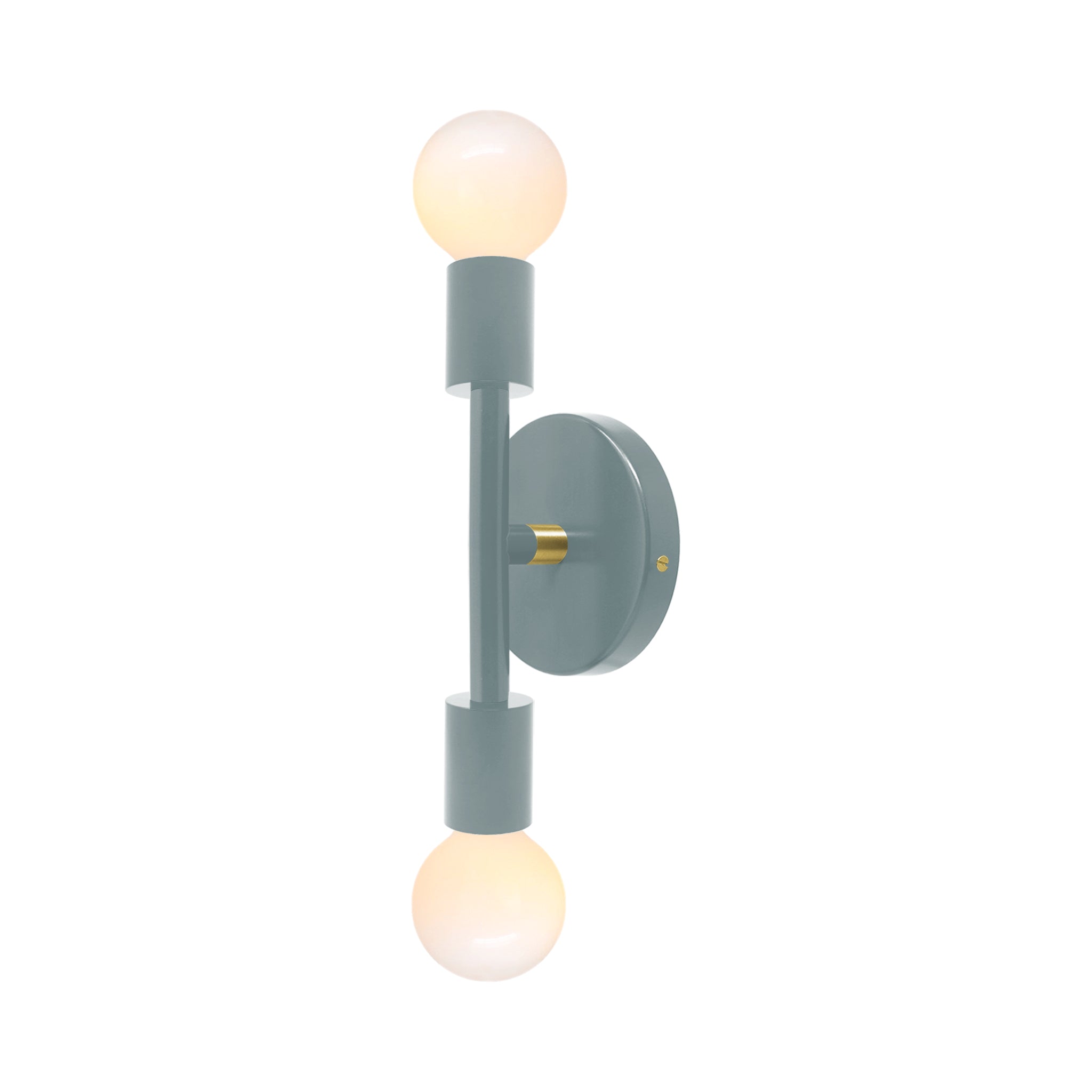 Brass and lagoon color Pilot sconce 11" Dutton Brown lighting