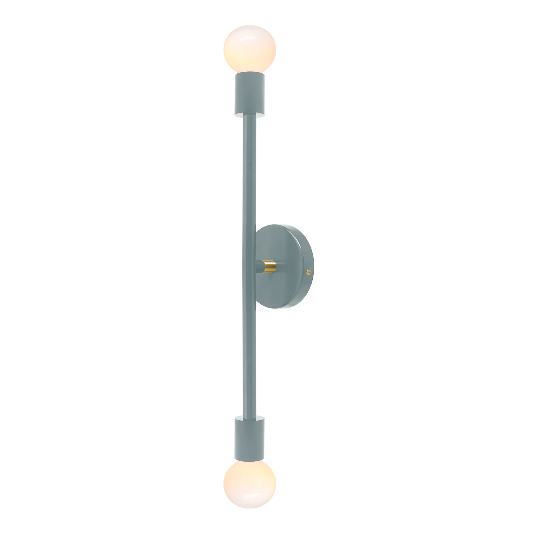 Brass and lagoon color Pilot sconce 23" Dutton Brown lighting