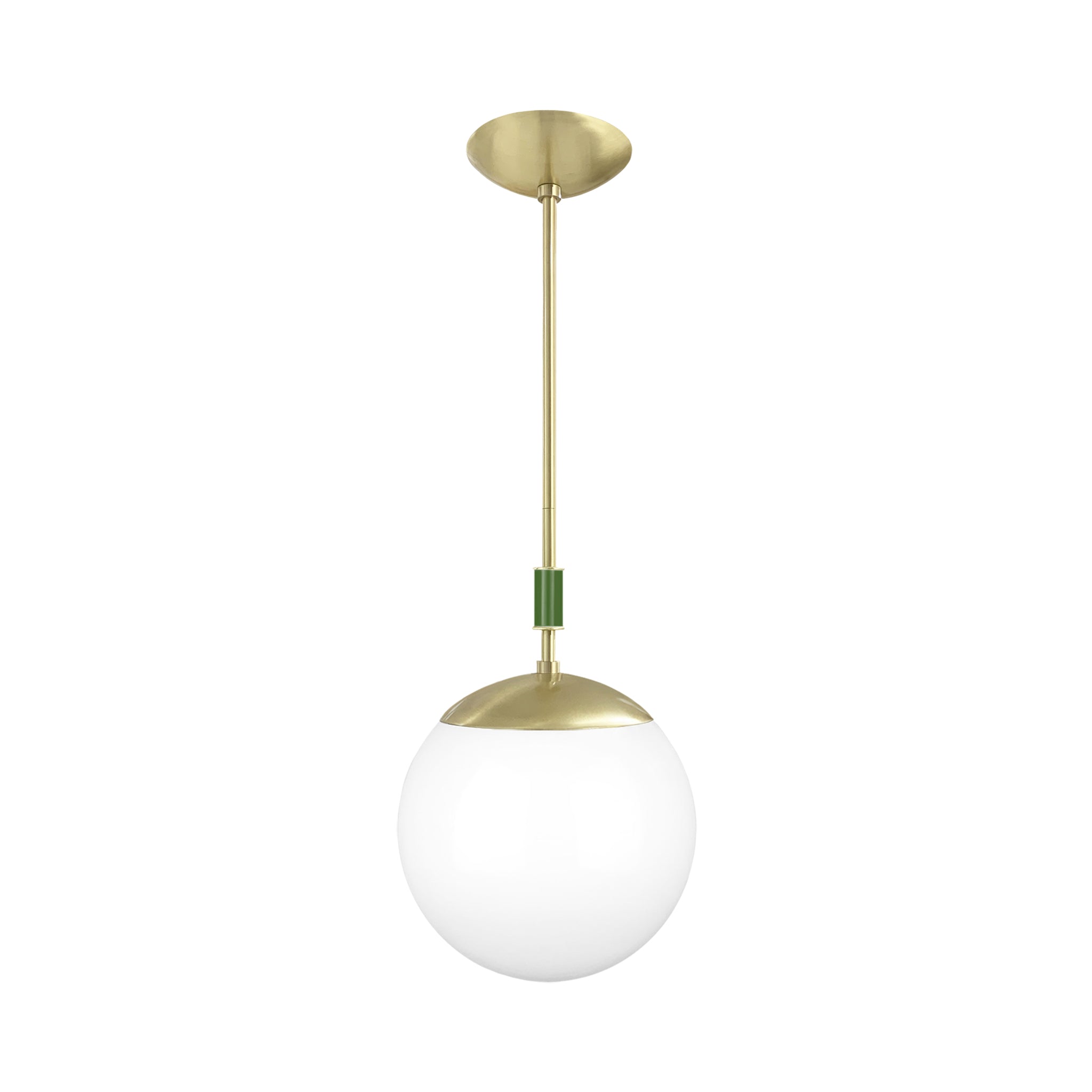 Brass and python green color Pop pendant 10" Dutton Brown lighting