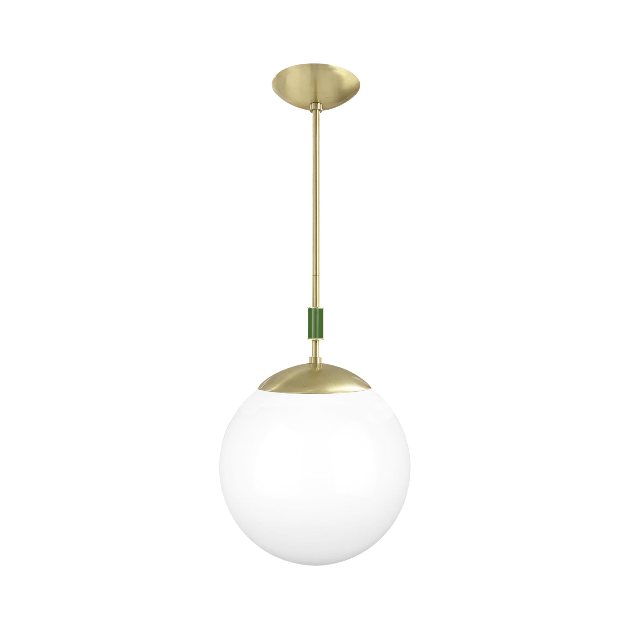 Brass and python green color Pop pendant 12" Dutton Brown lighting