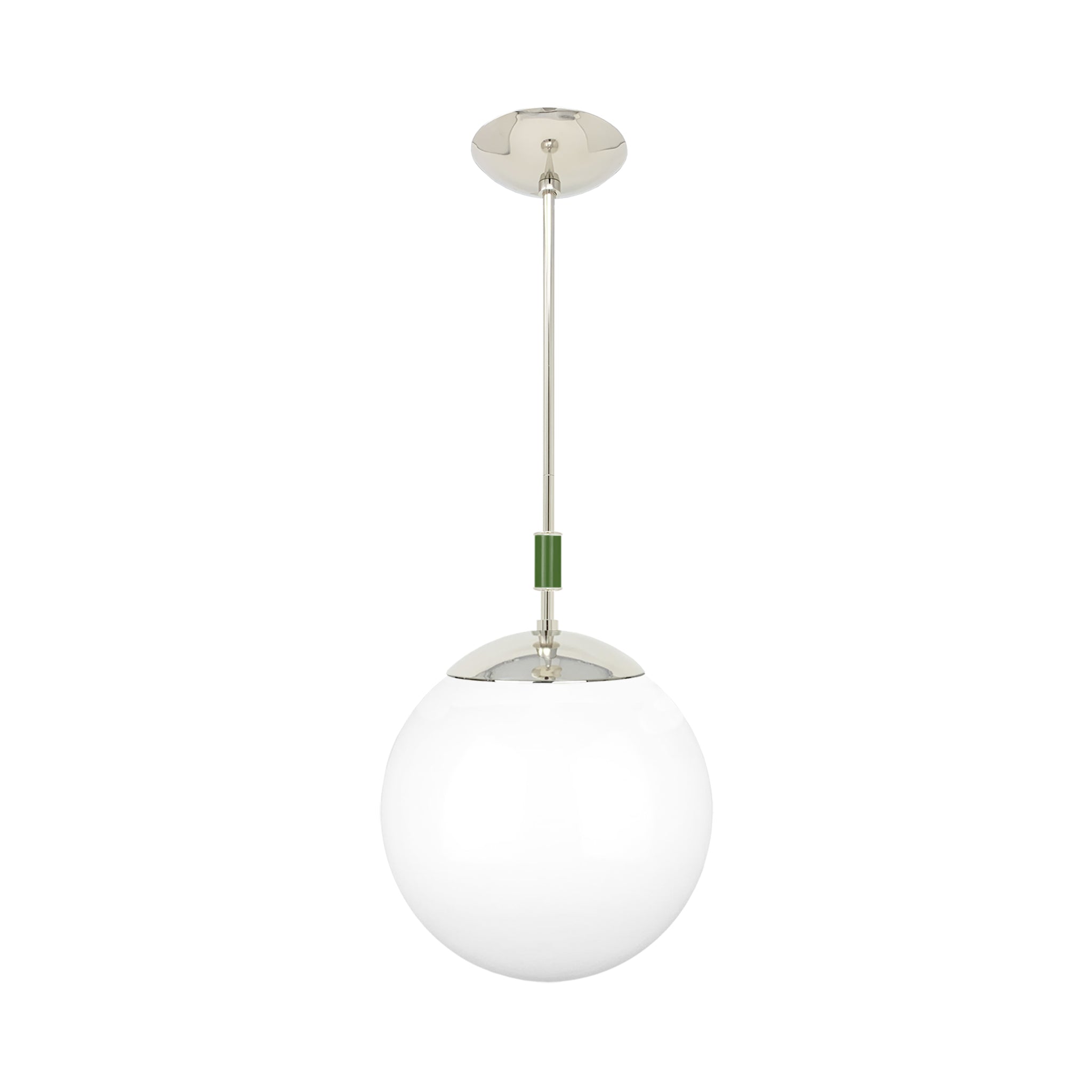 Nickel and python green color Pop pendant 12" Dutton Brown lighting