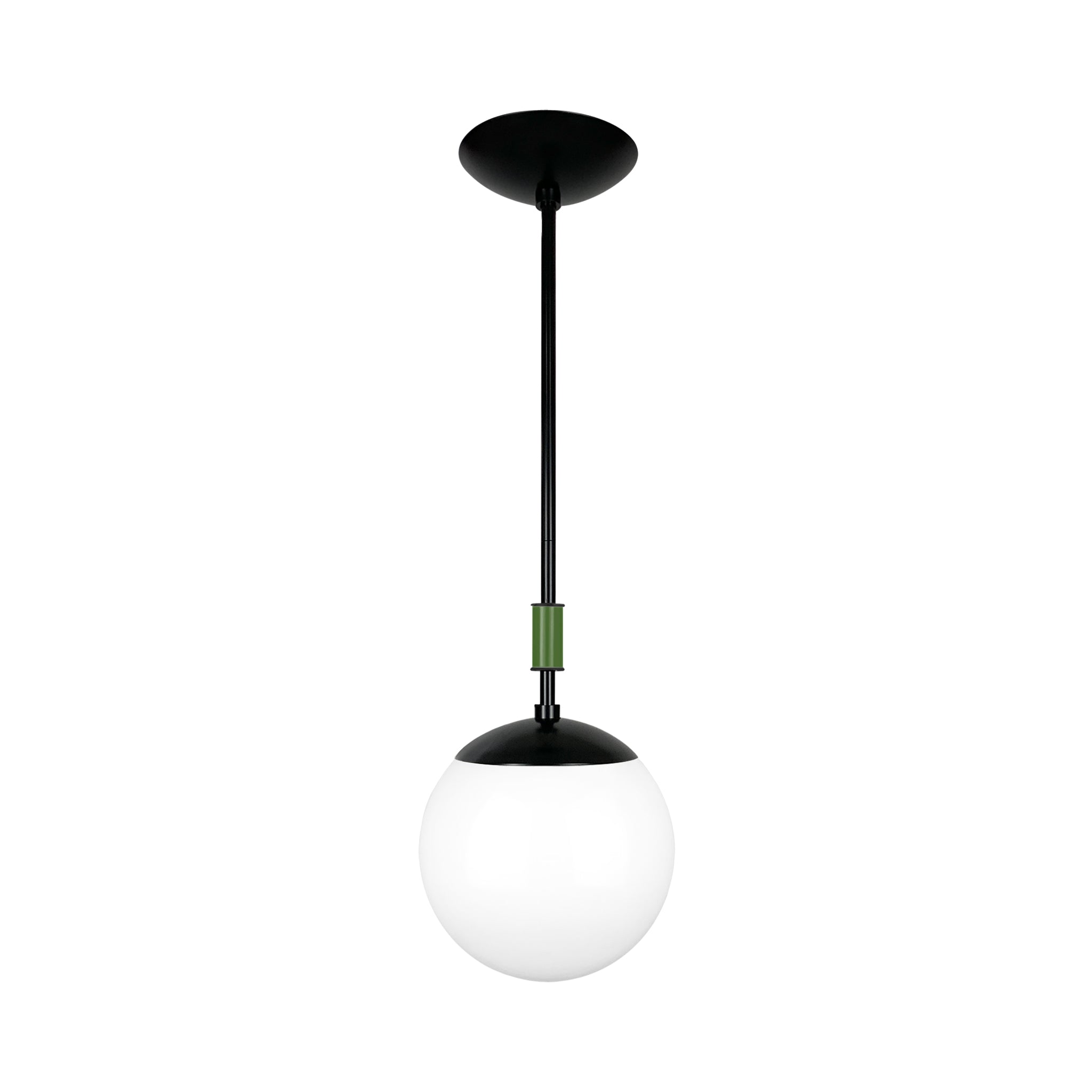 Black and python green color Pop pendant 8" Dutton Brown lighting