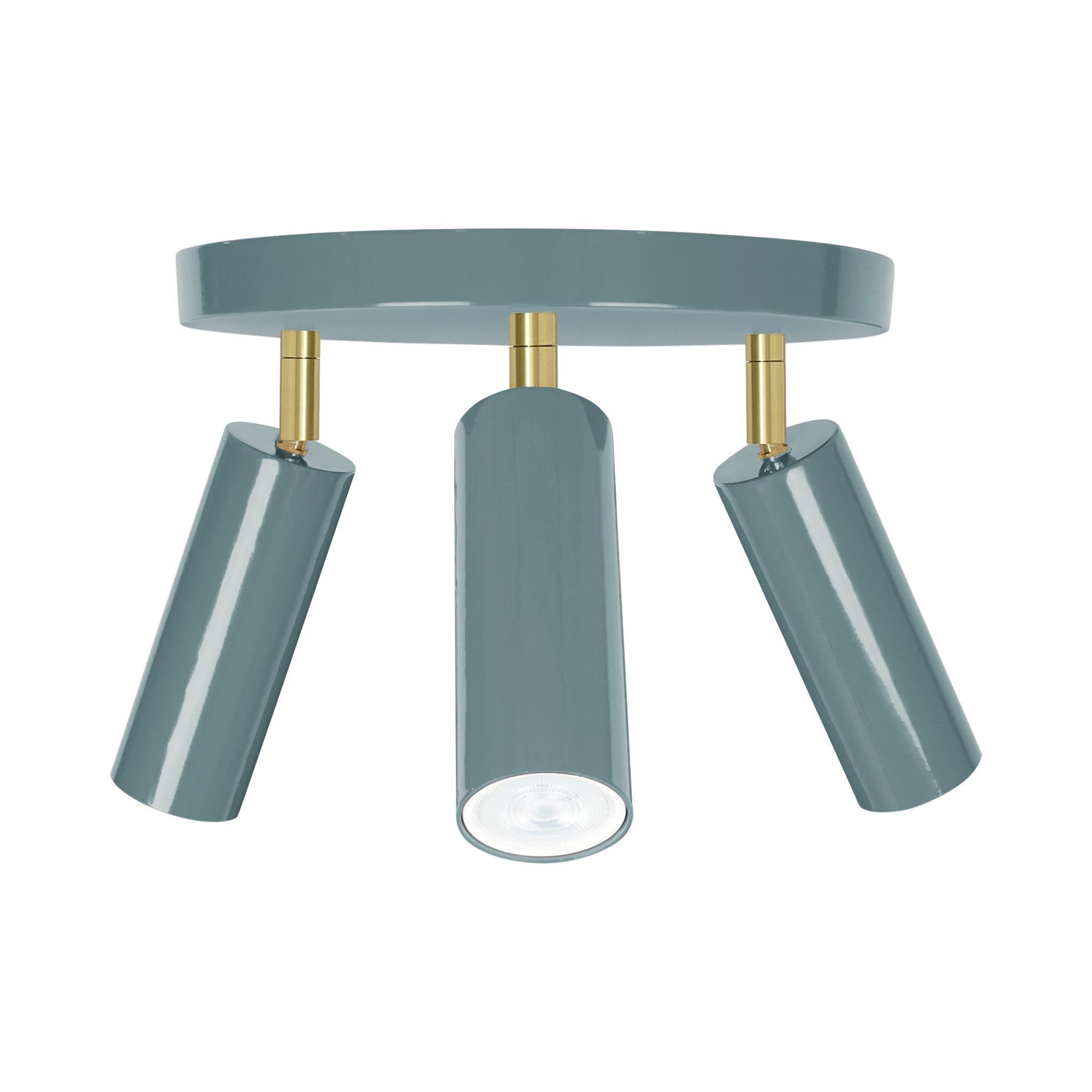 Brass and lagoon color Pose flush mount Dutton Brown lighting