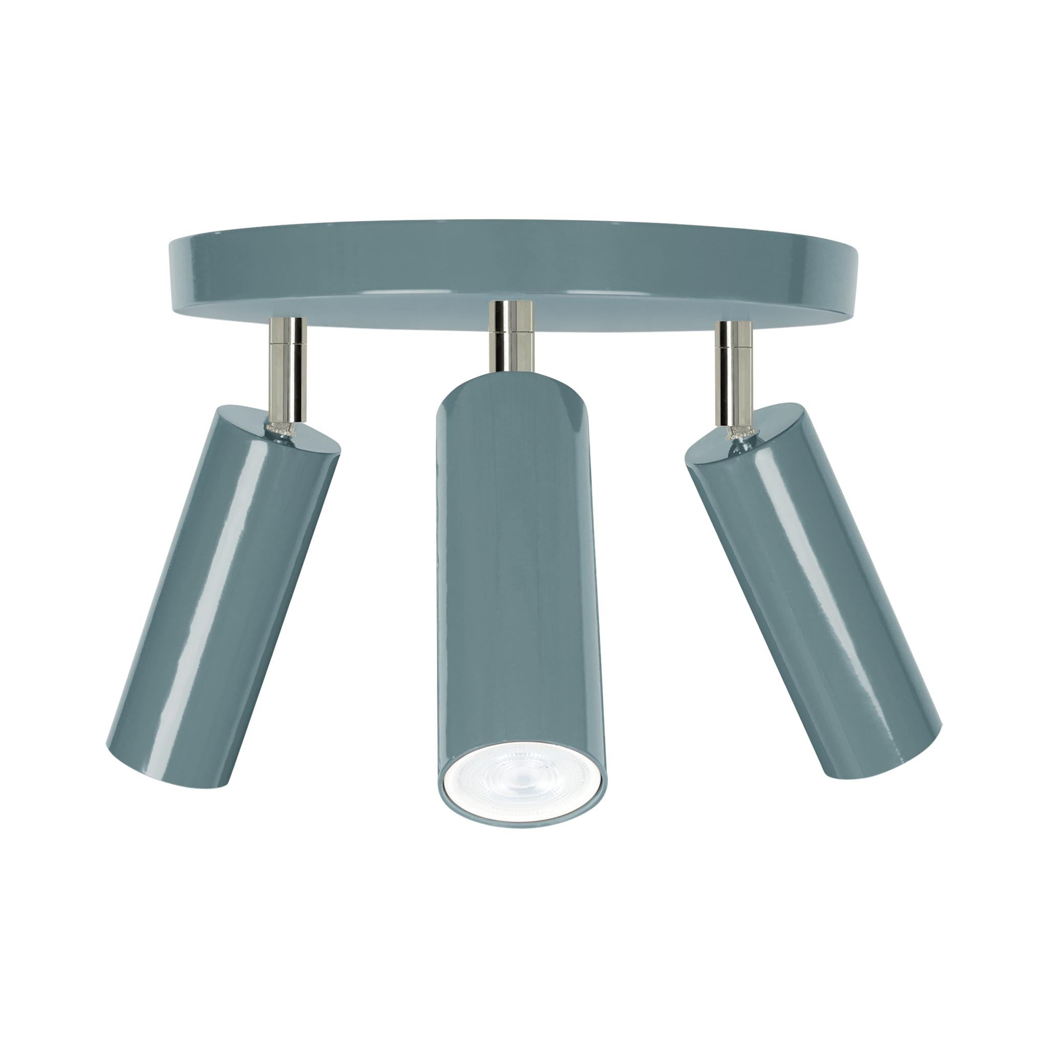 Nickel and python green color Pose flush mount Dutton Brown lighting