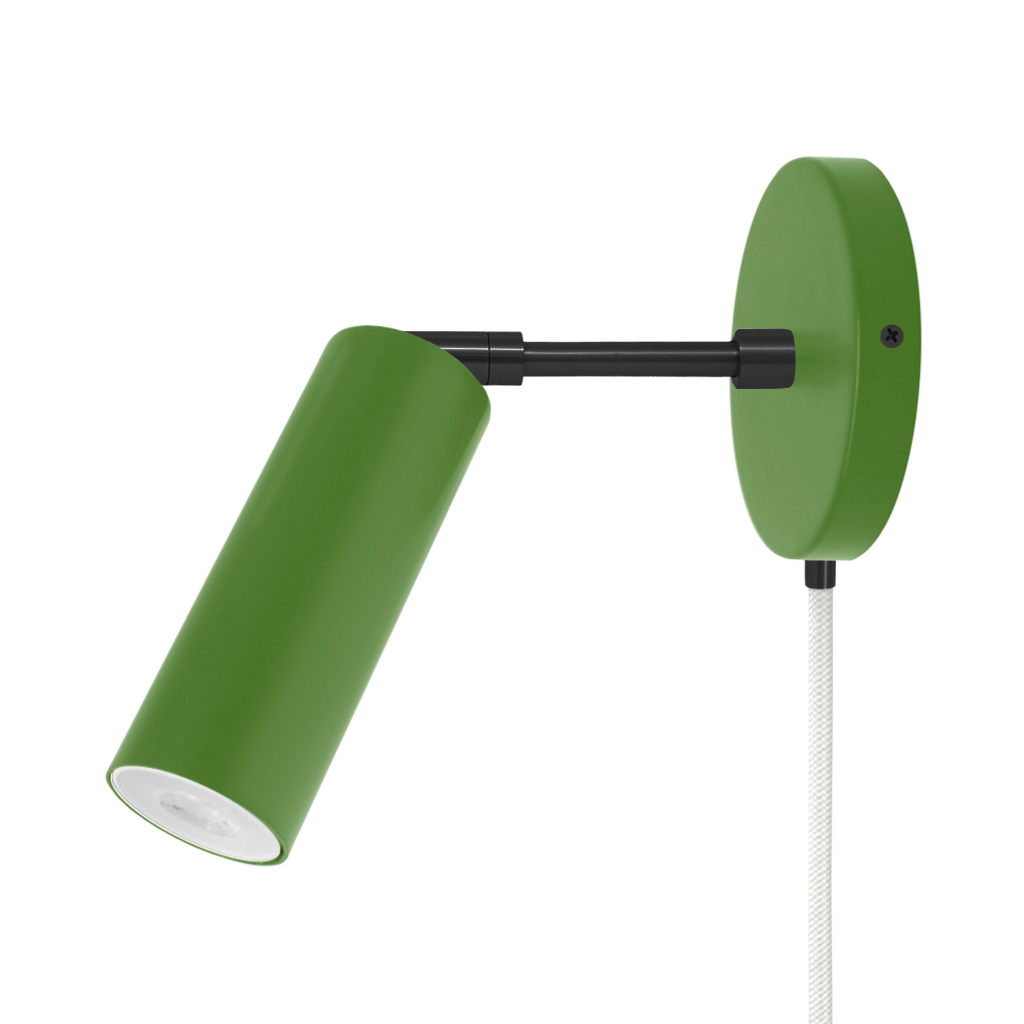Black and python green color Reader plug-in sconce 3" arm Dutton Brown lighting
