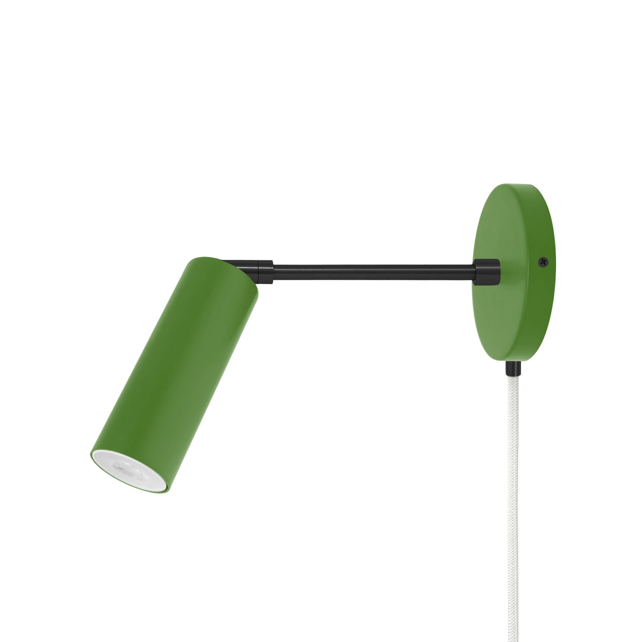 Black and python green color Reader plug-in sconce 6" arm Dutton Brown lighting