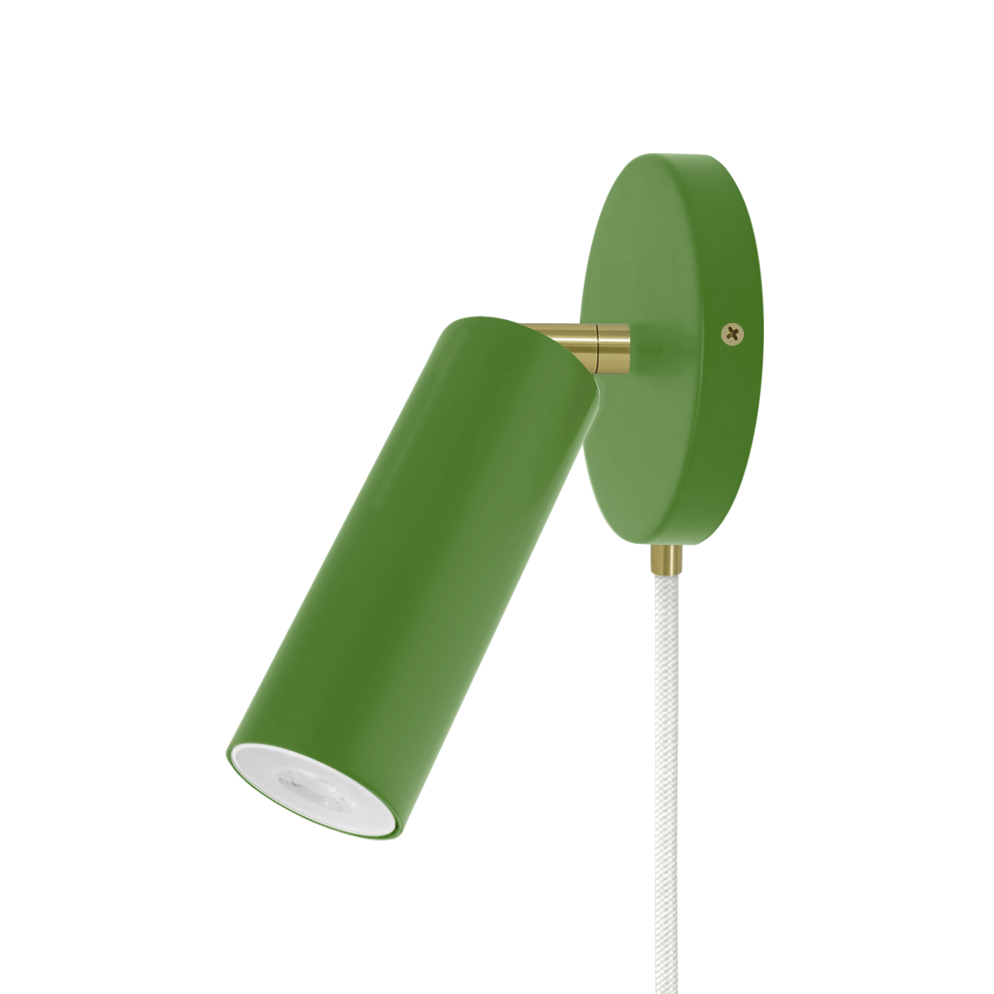 Brass and python green color Reader plug-in sconce no arm Dutton Brown lighting