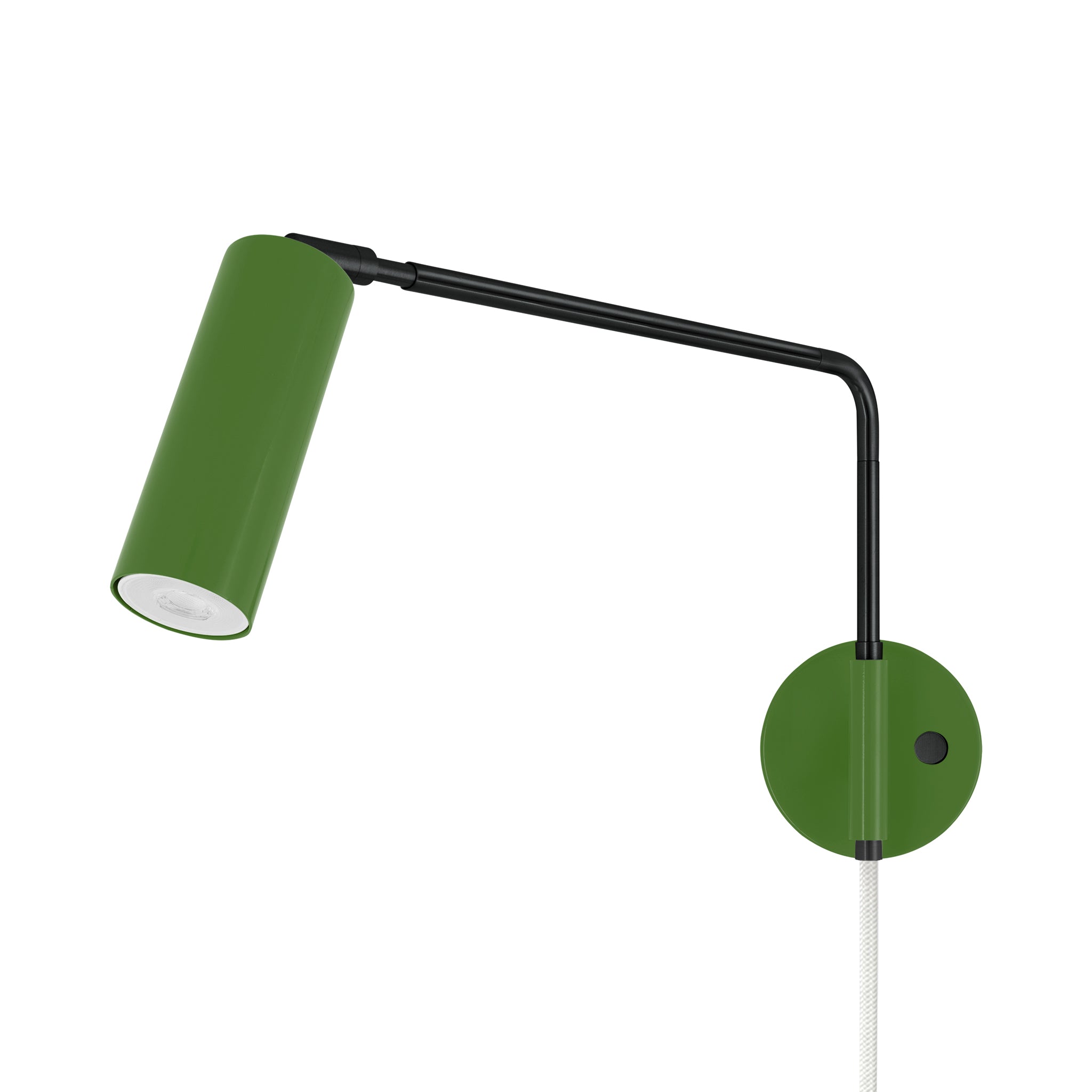 Black and python green color Reader Swing Arm plug-in sconce Dutton Brown lighting