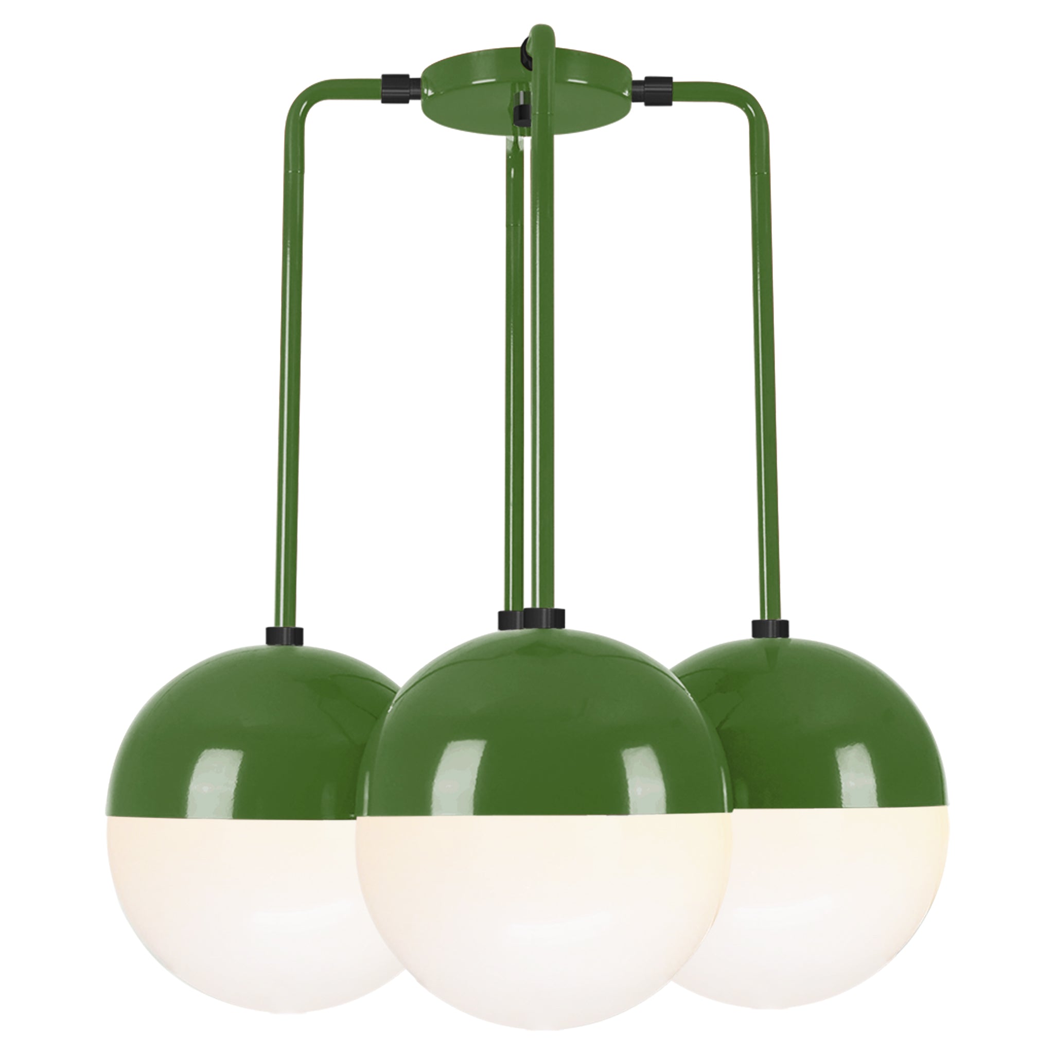 Black and python green color Tetra chandelier Dutton Brown lighting