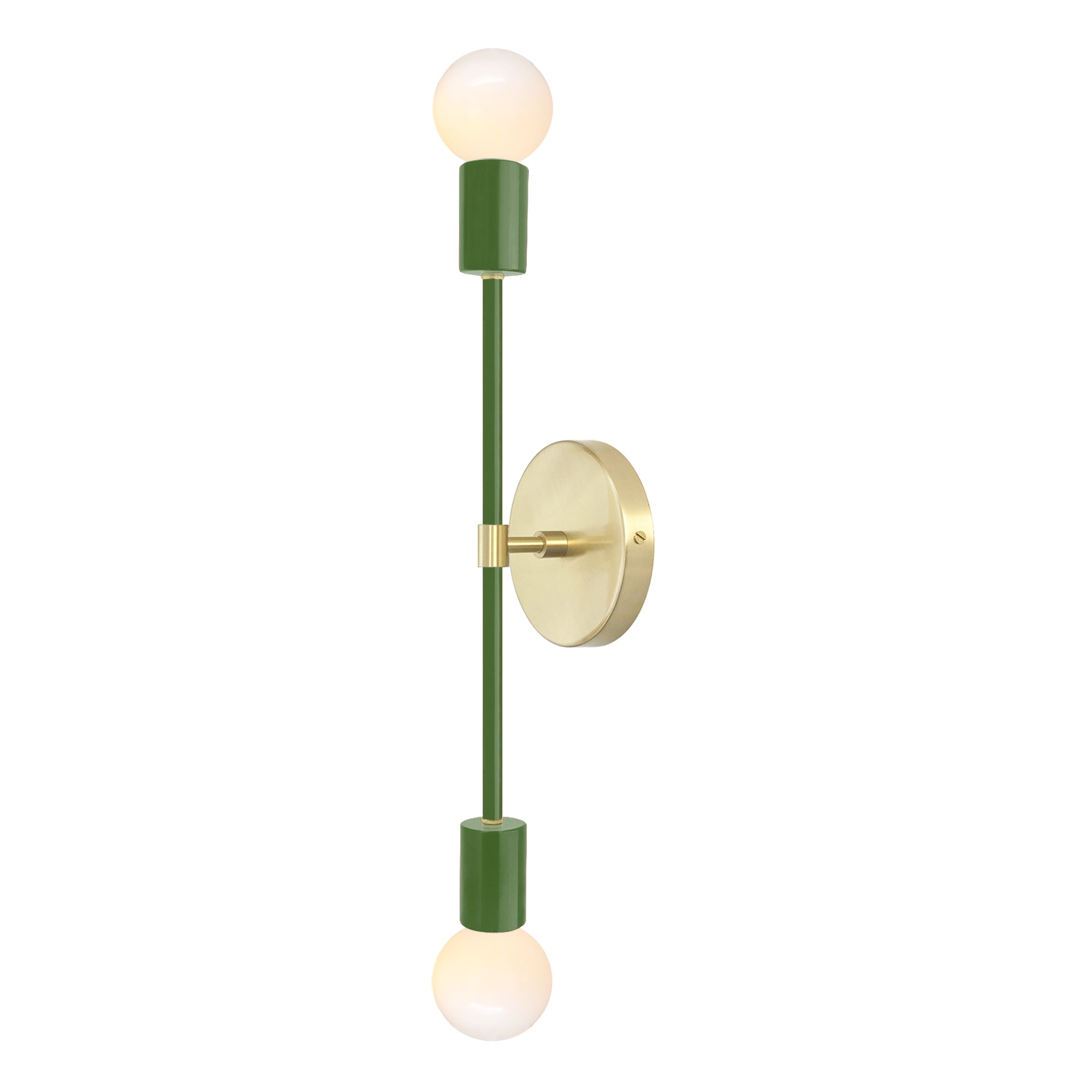 Brass and python green color Scepter sconce 18" Dutton Brown lighting