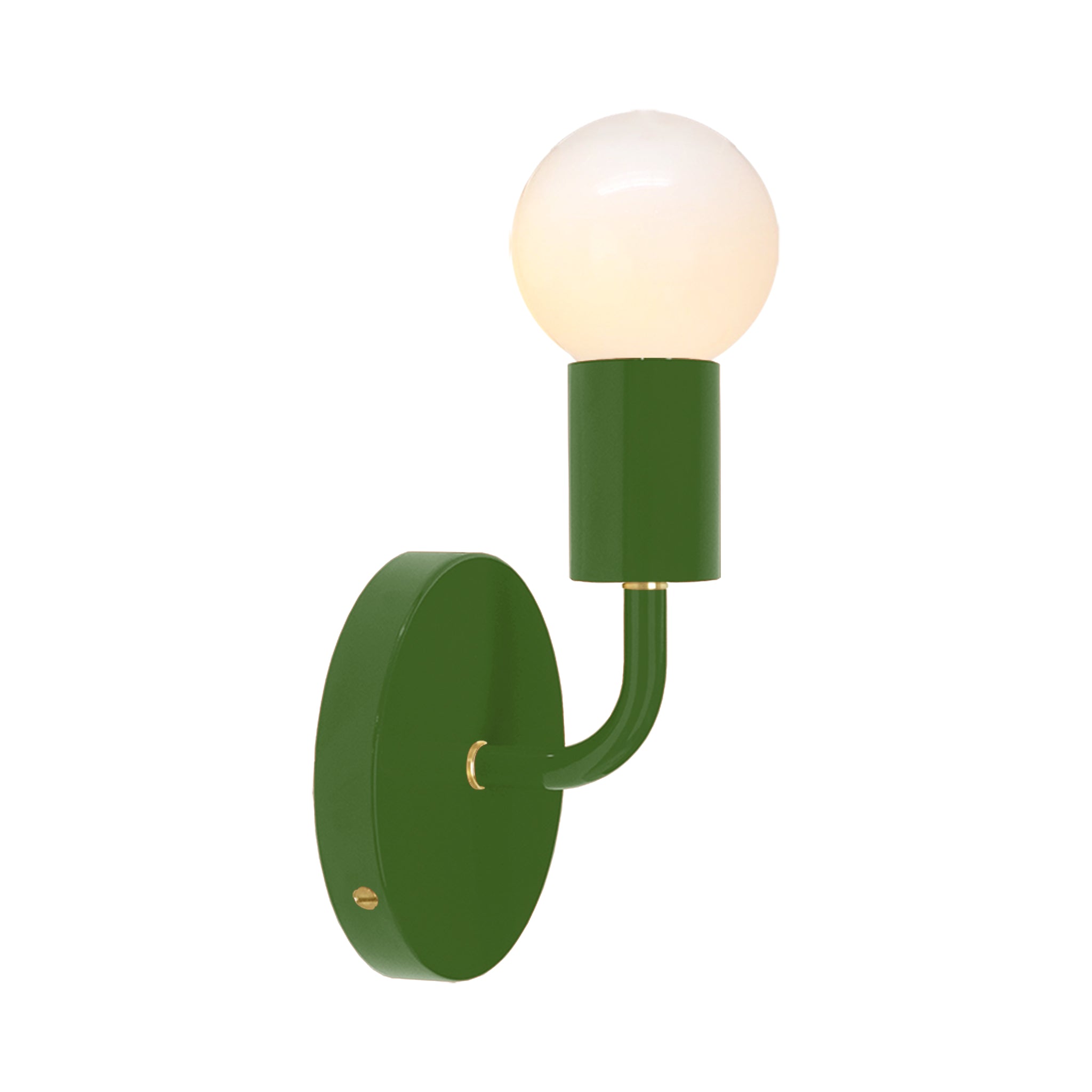 Brass and python green color Snug sconce Dutton Brown lighting