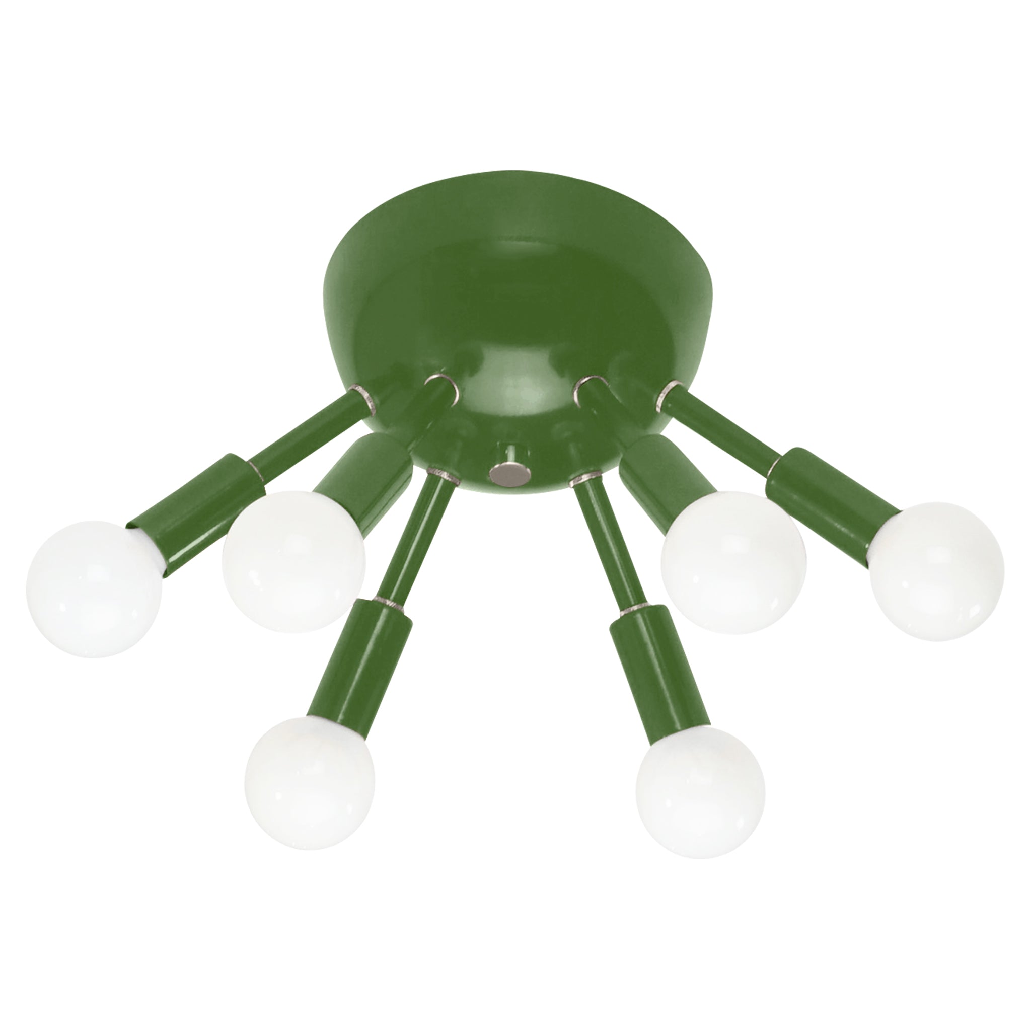 Nickel and lagoon color Sputnik flush mount Dutton Brown lighting