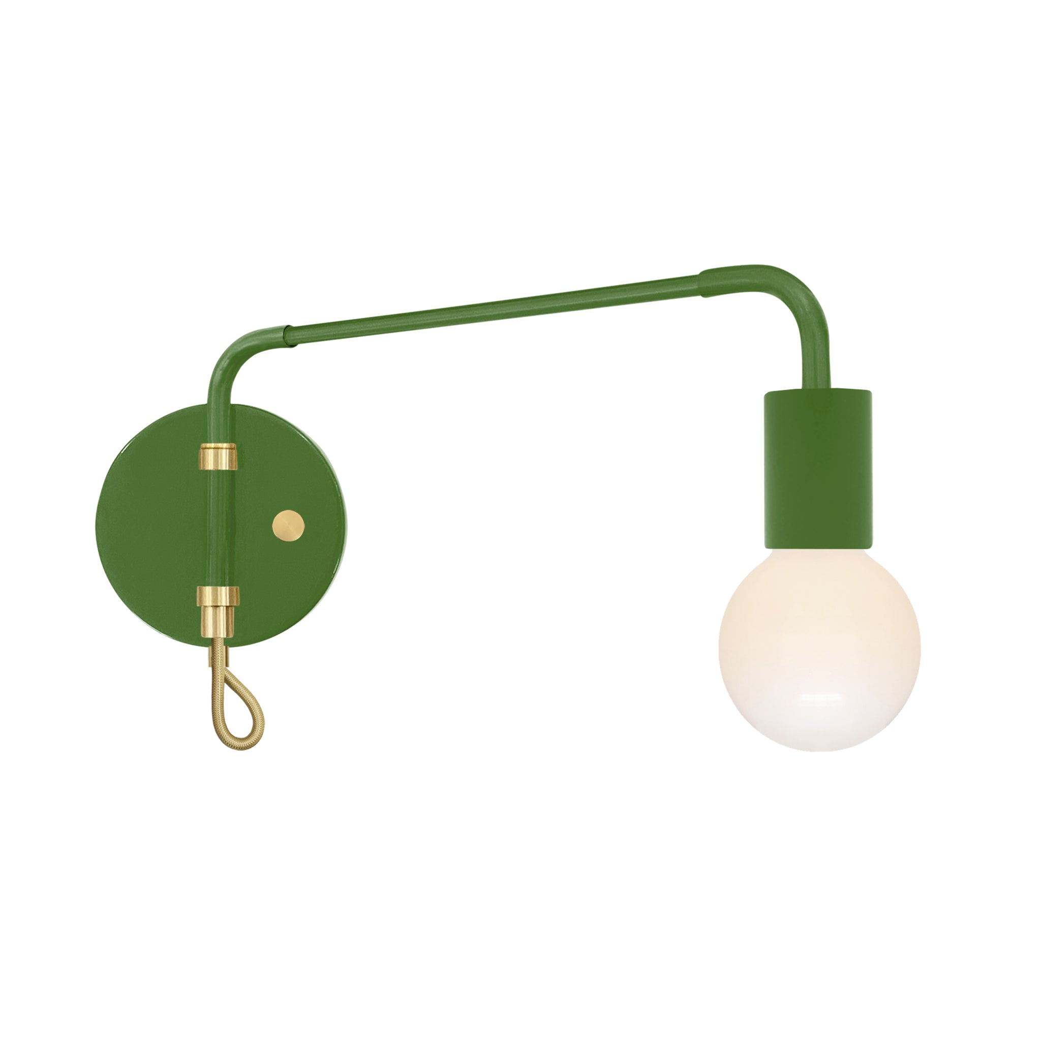 Brass and python green color Sway sconce Dutton Brown lighting