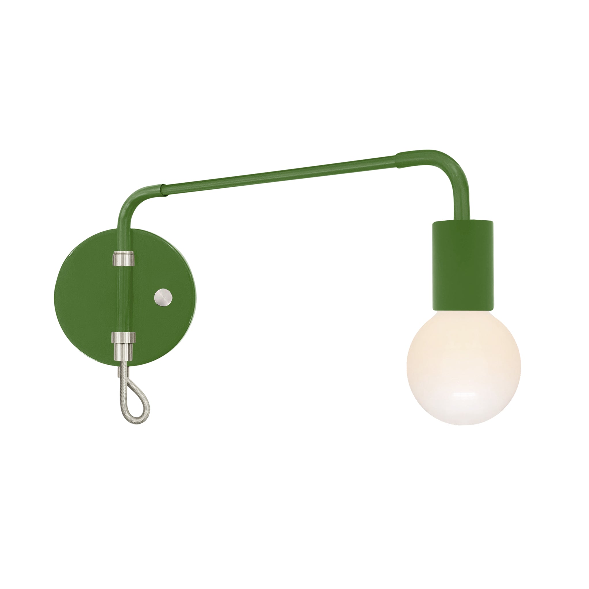 Nickel and lagoon color Sway sconce Dutton Brown lighting