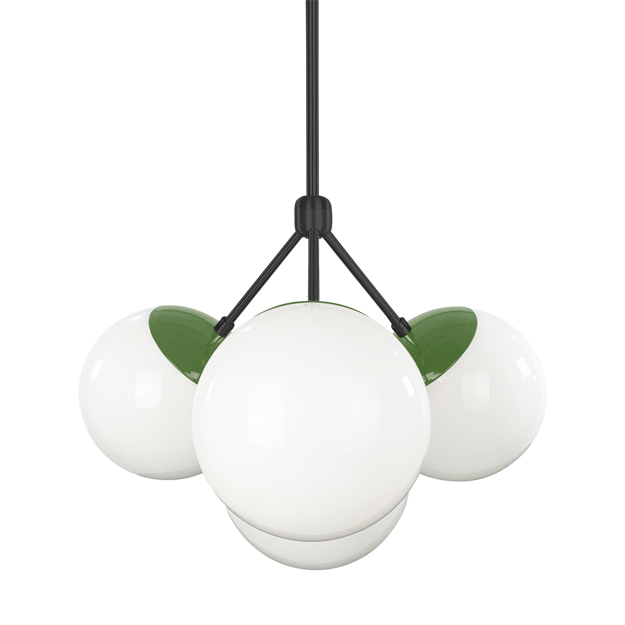 Black and python green color Tetra chandelier Dutton Brown lighting