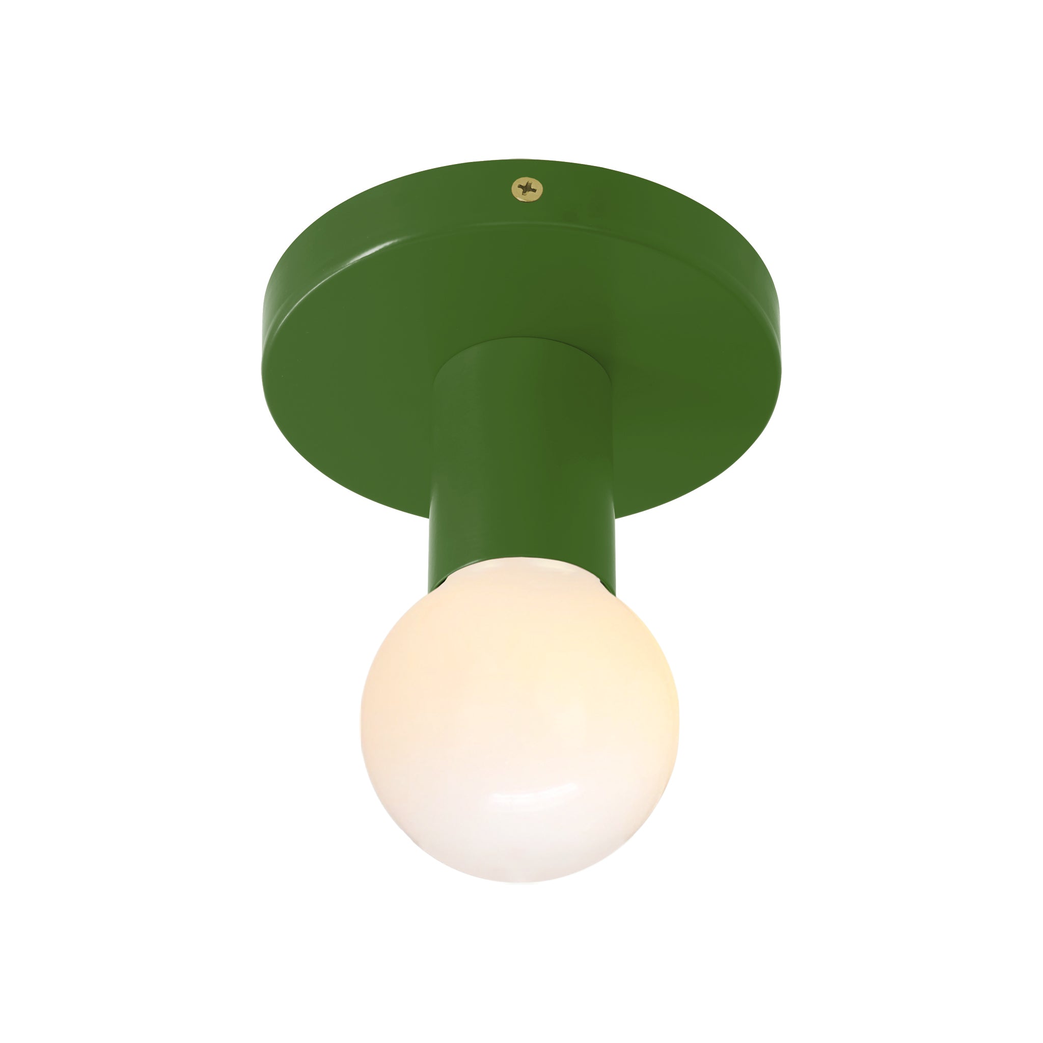 Brass and python green color Twink flush mount Dutton Brown lighting