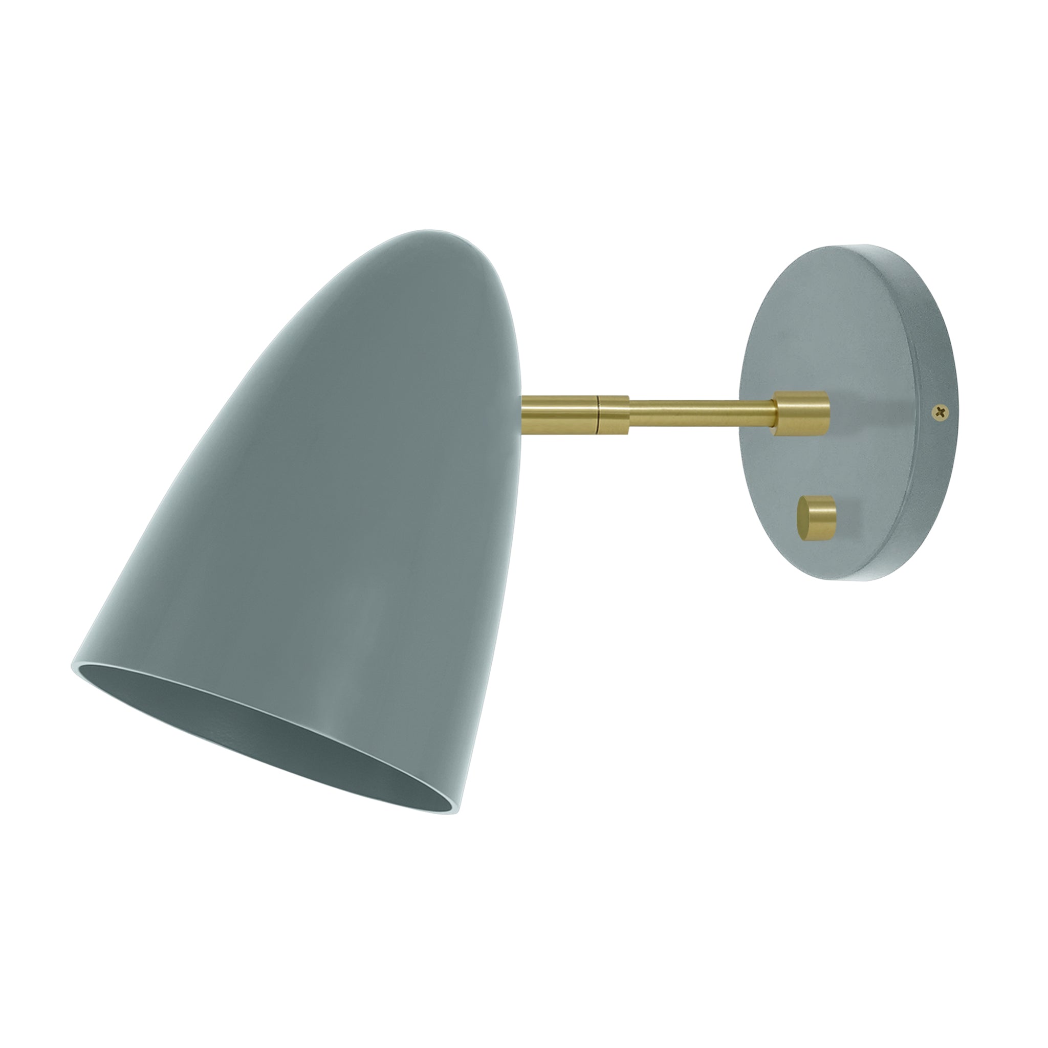 Brass and lagoon color Boom sconce 3" arm Dutton Brown lighting