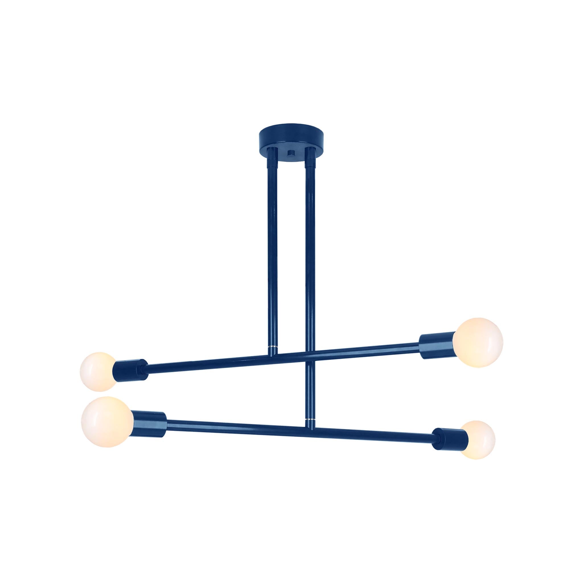 Cobalt color Captain chandelier 29" Dutton Brown lighting