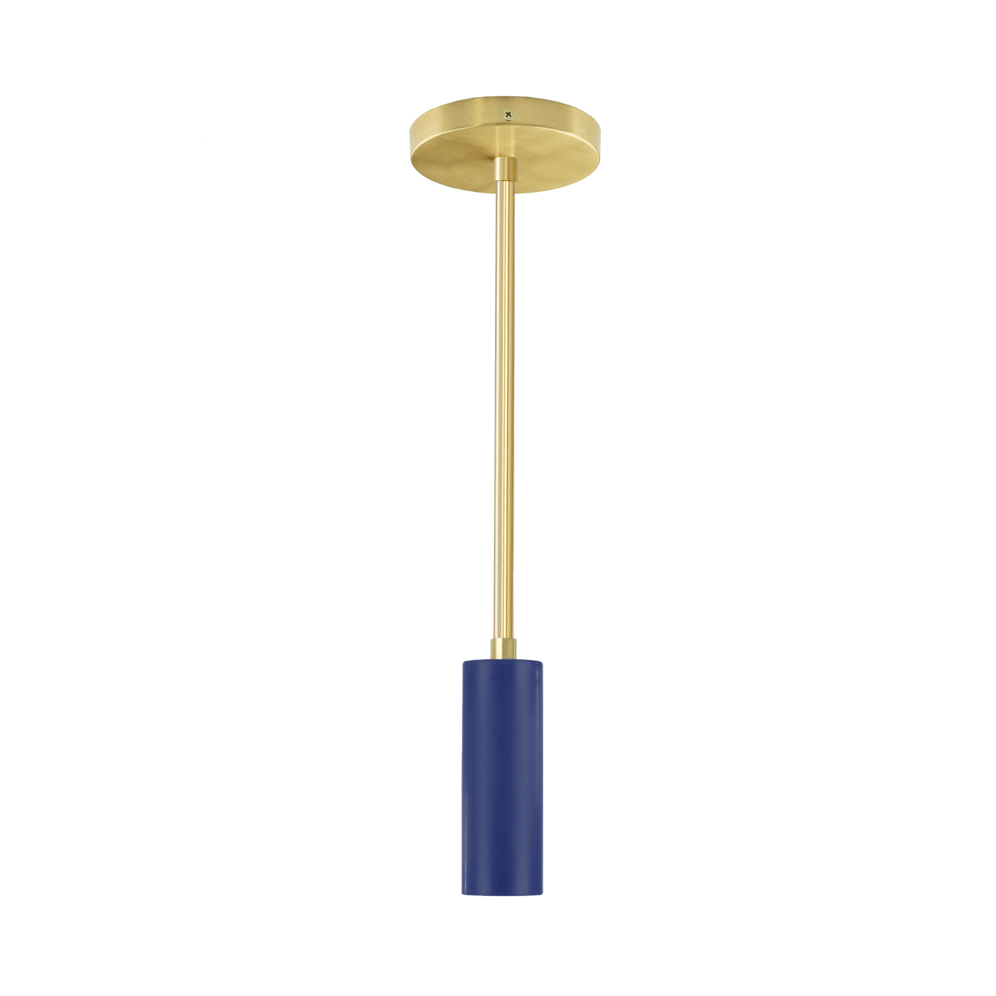 Brass and cobalt color Reader pendant Dutton Brown lighting