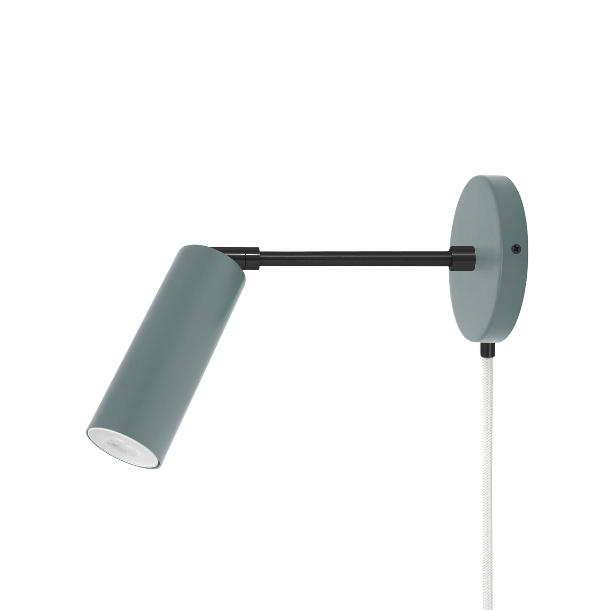 Black and lagoon color Reader plug-in sconce 6" arm Dutton Brown lighting