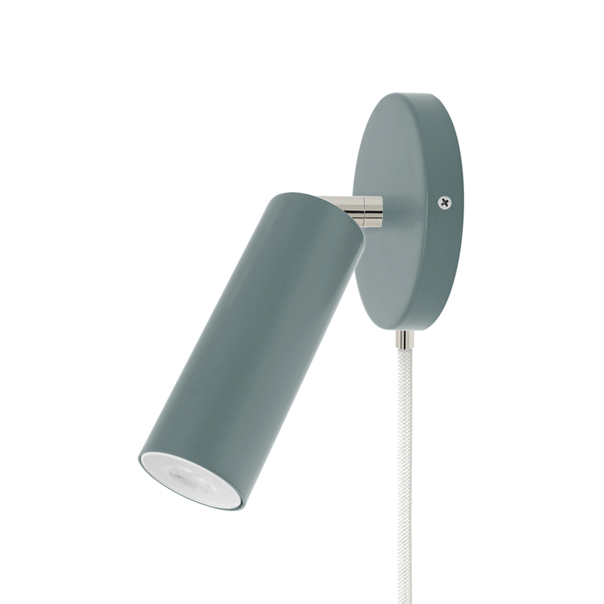 Nickel and python green color Reader plug-in sconce no arm Dutton Brown lighting