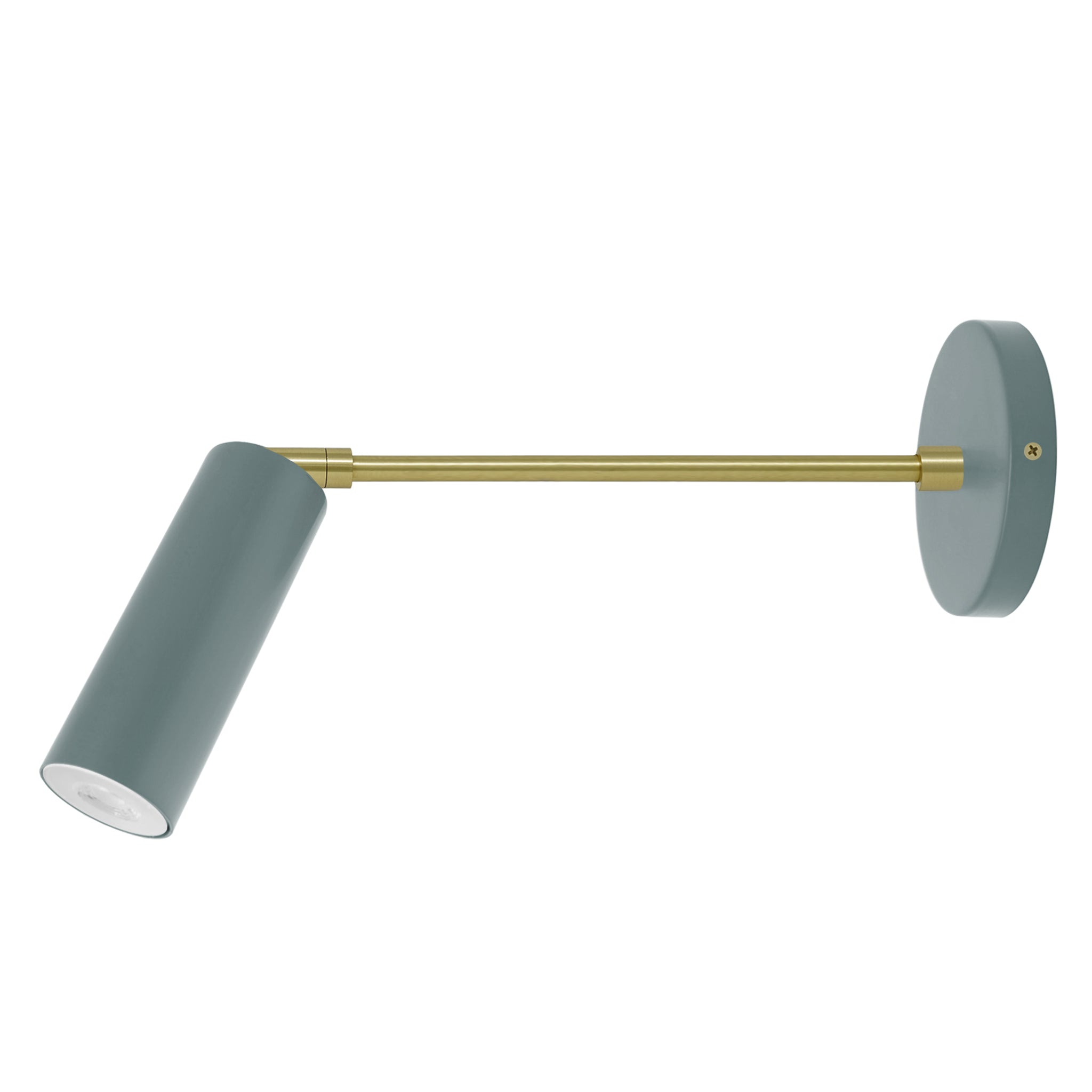 Brass and lagoon color Reader sconce 10" arm Dutton Brown lighting