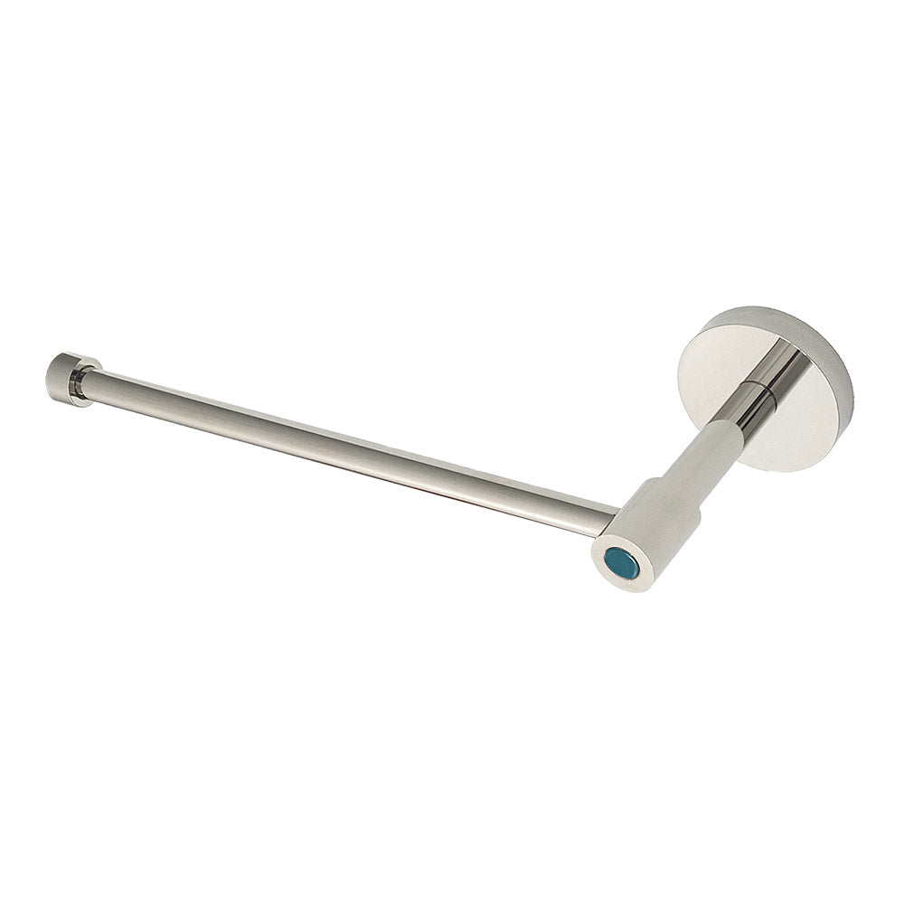 Nickel and slate blue color Head hand towel bar Dutton Brown hardware