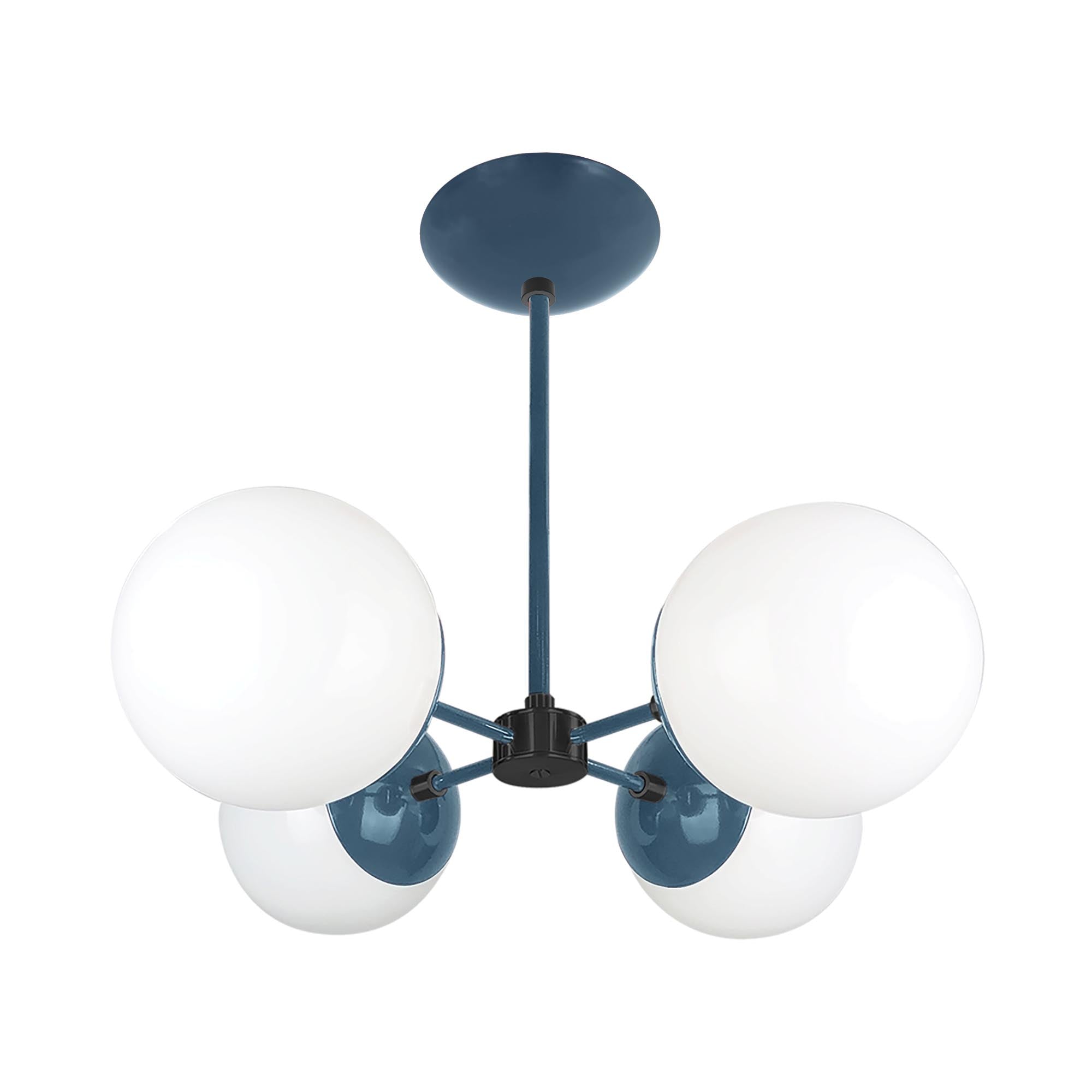 Black and slate blue color Orbi chandelier Dutton Brown lighting