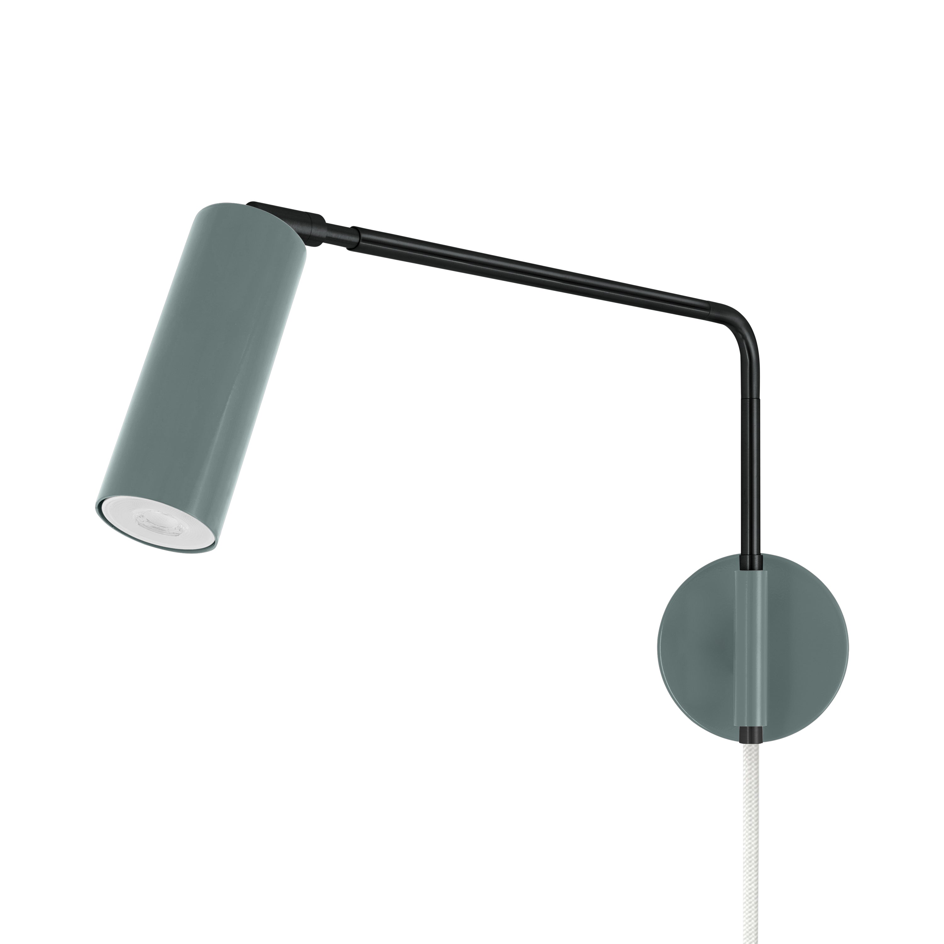 Black and lagoon color Reader Swing Arm plug-in sconce Dutton Brown lighting