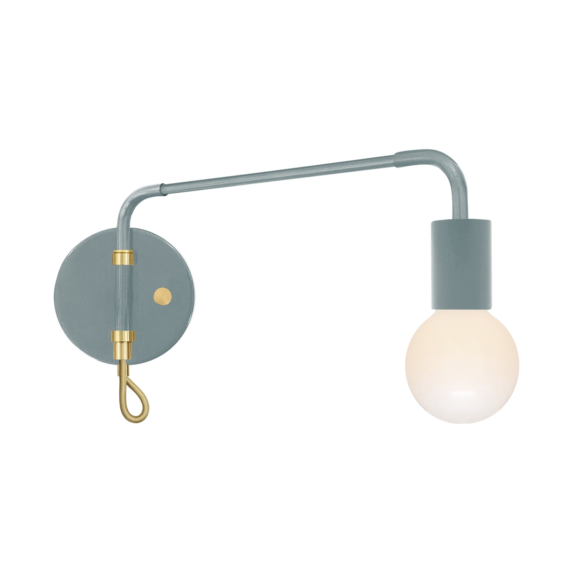 Brass and lagoon color Sway sconce Dutton Brown lighting