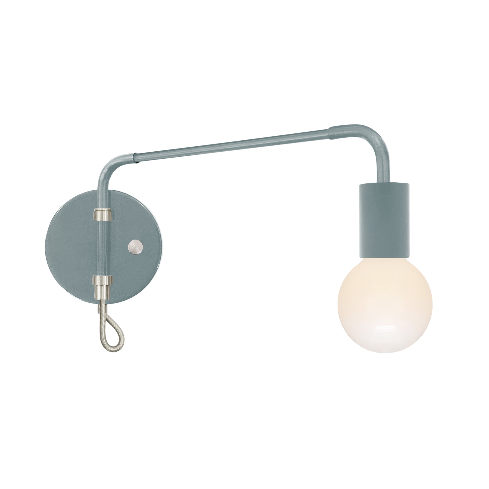 Nickel and python green color Sway sconce Dutton Brown lighting