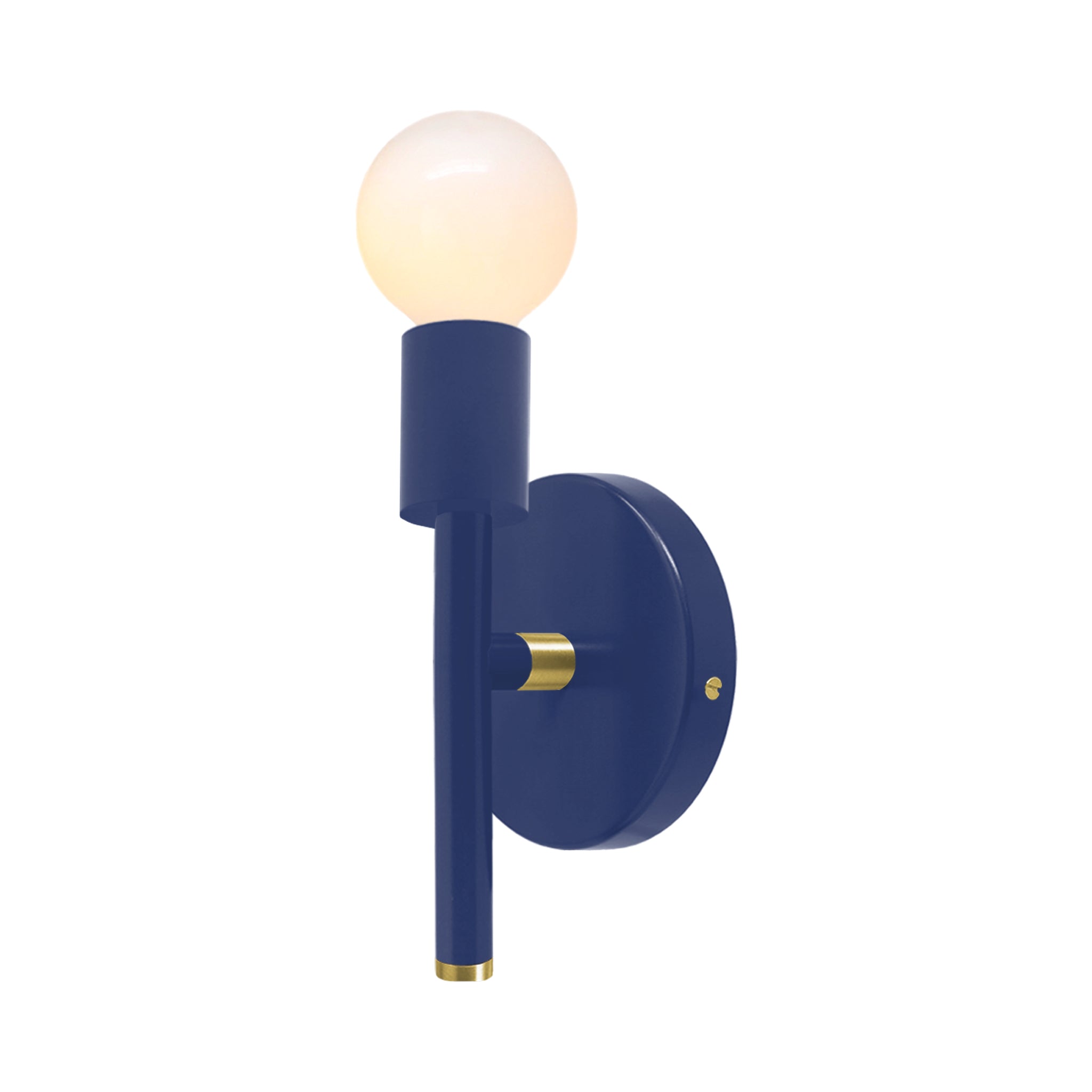 Brass and cobalt color Major sconce 9" Dutton Brown lighting