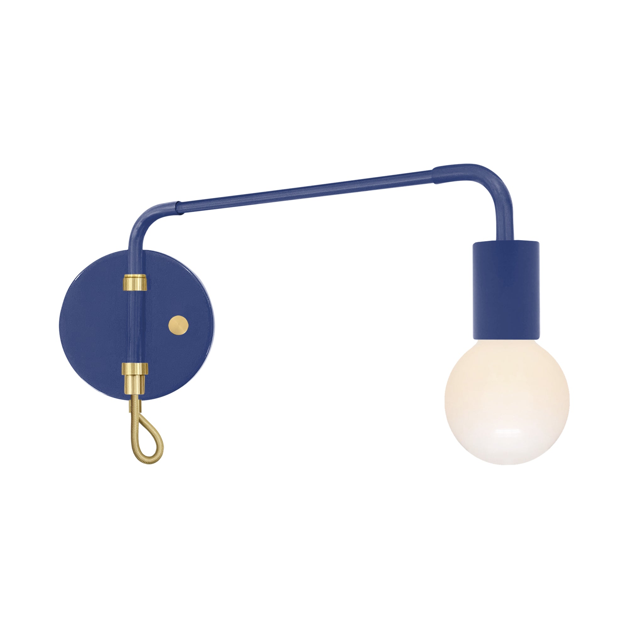 Brass and cobalt color Sway sconce Dutton Brown lighting