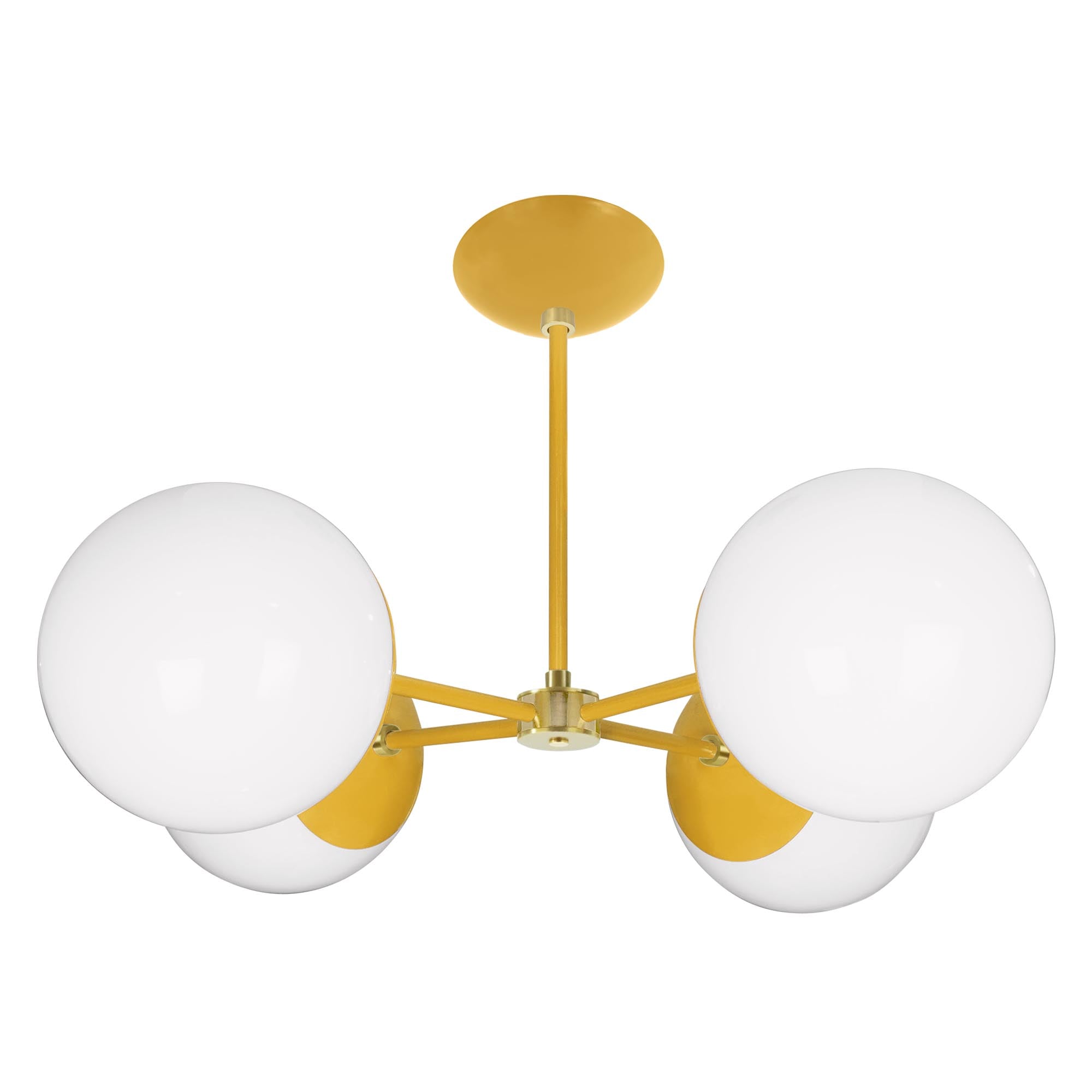Brass and ochre color Big Orbi chandelier Dutton Brown lighting