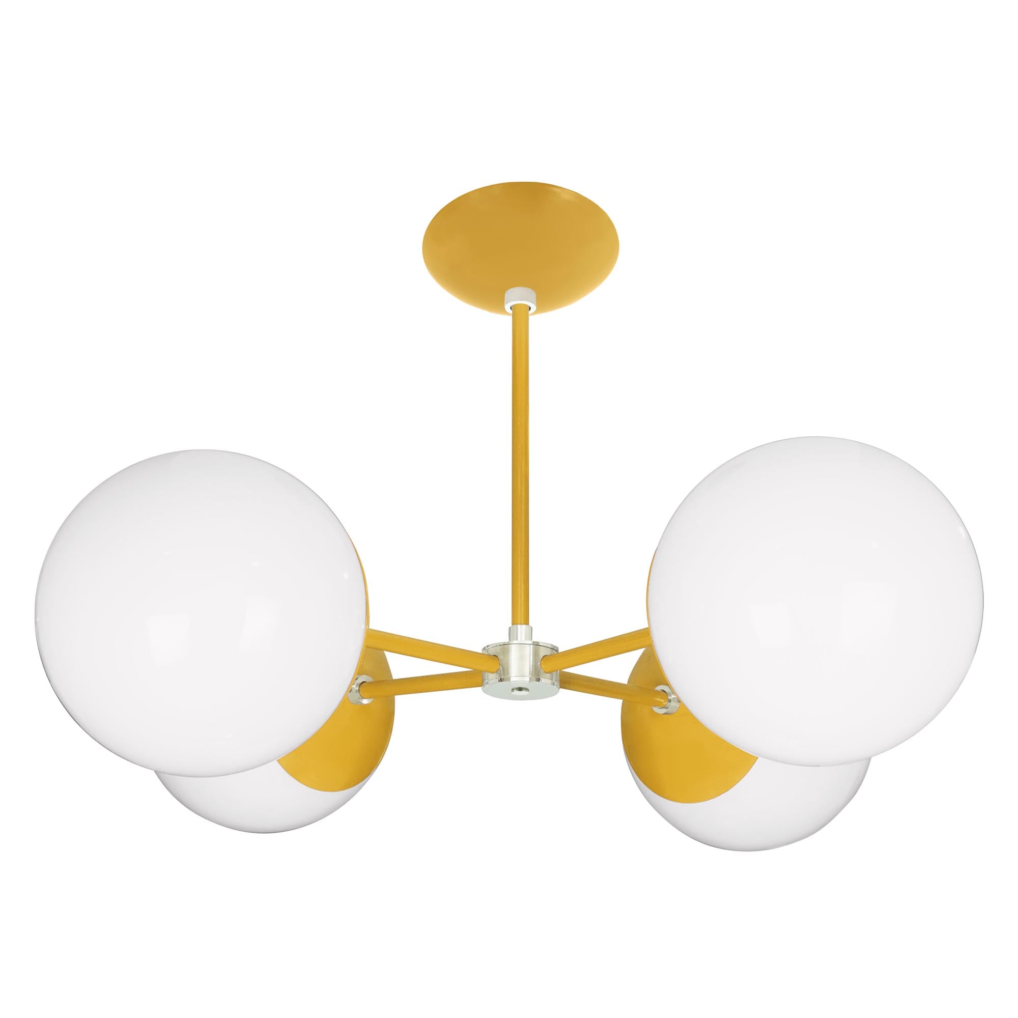 Nickel and ochre color Big Orbi chandelier Dutton Brown lighting