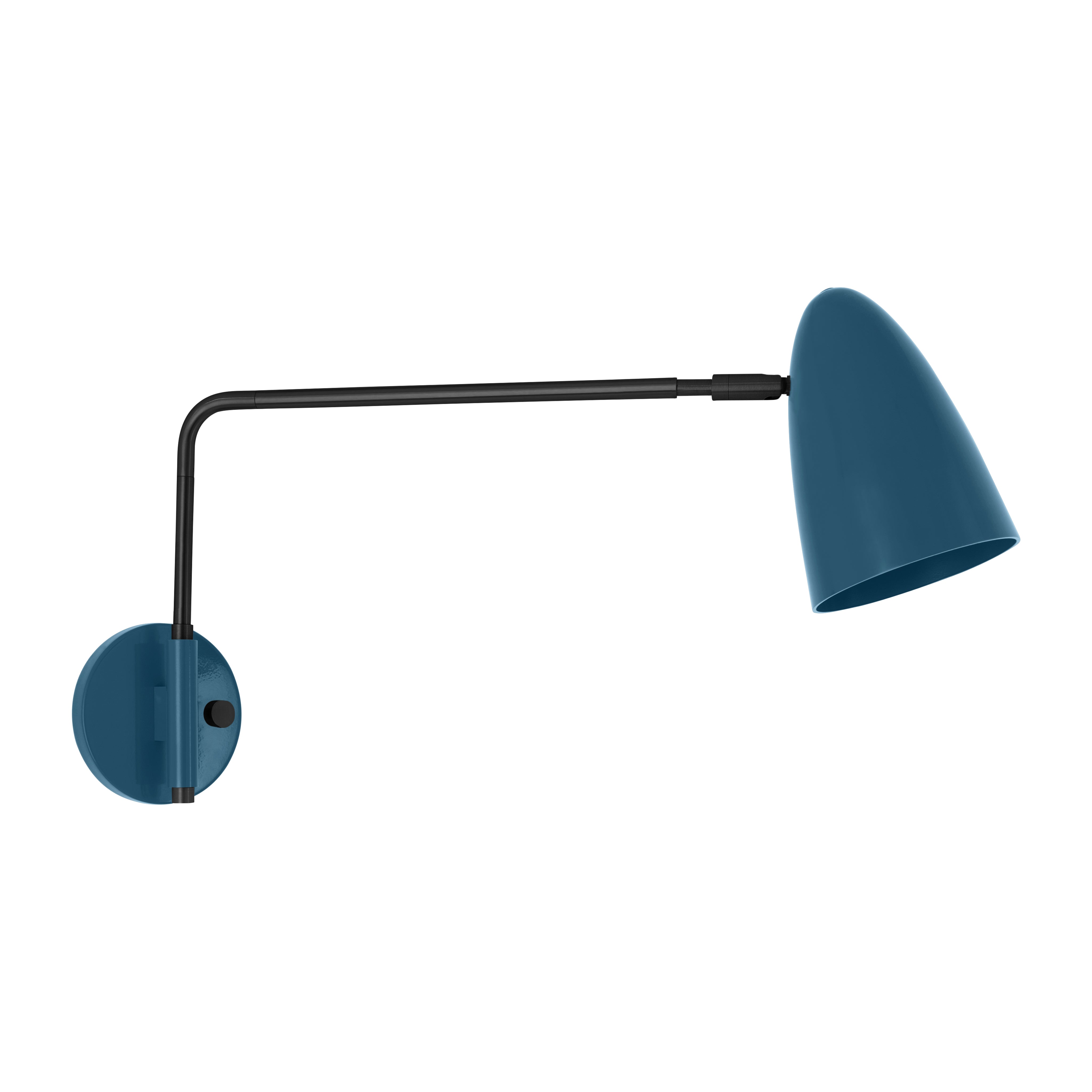 Black and slate blue color Boom Swing Arm sconce Dutton Brown lighting