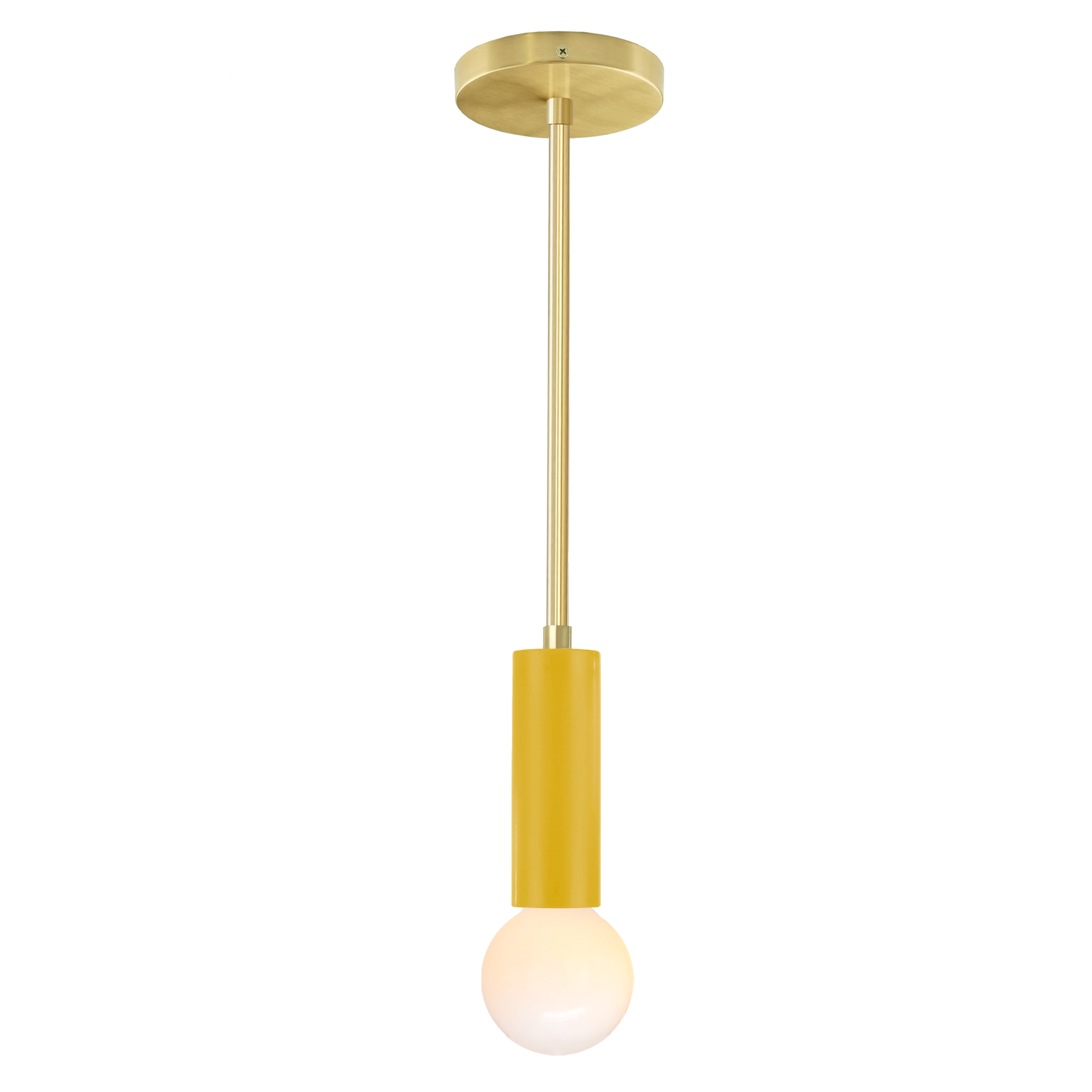 Brass and ochre color Eureka pendant Dutton Brown lighting