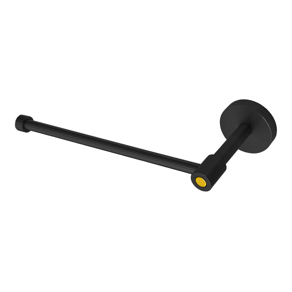 Black and ochre color Head hand towel bar Dutton Brown hardware