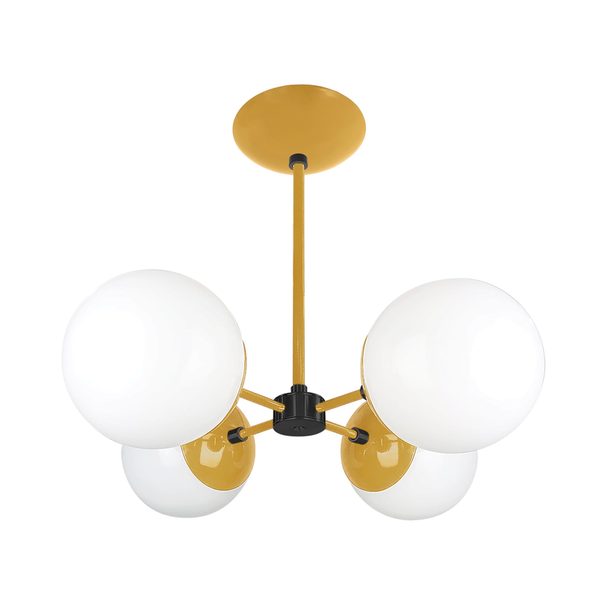 Black and ochre color Orbi chandelier Dutton Brown lighting