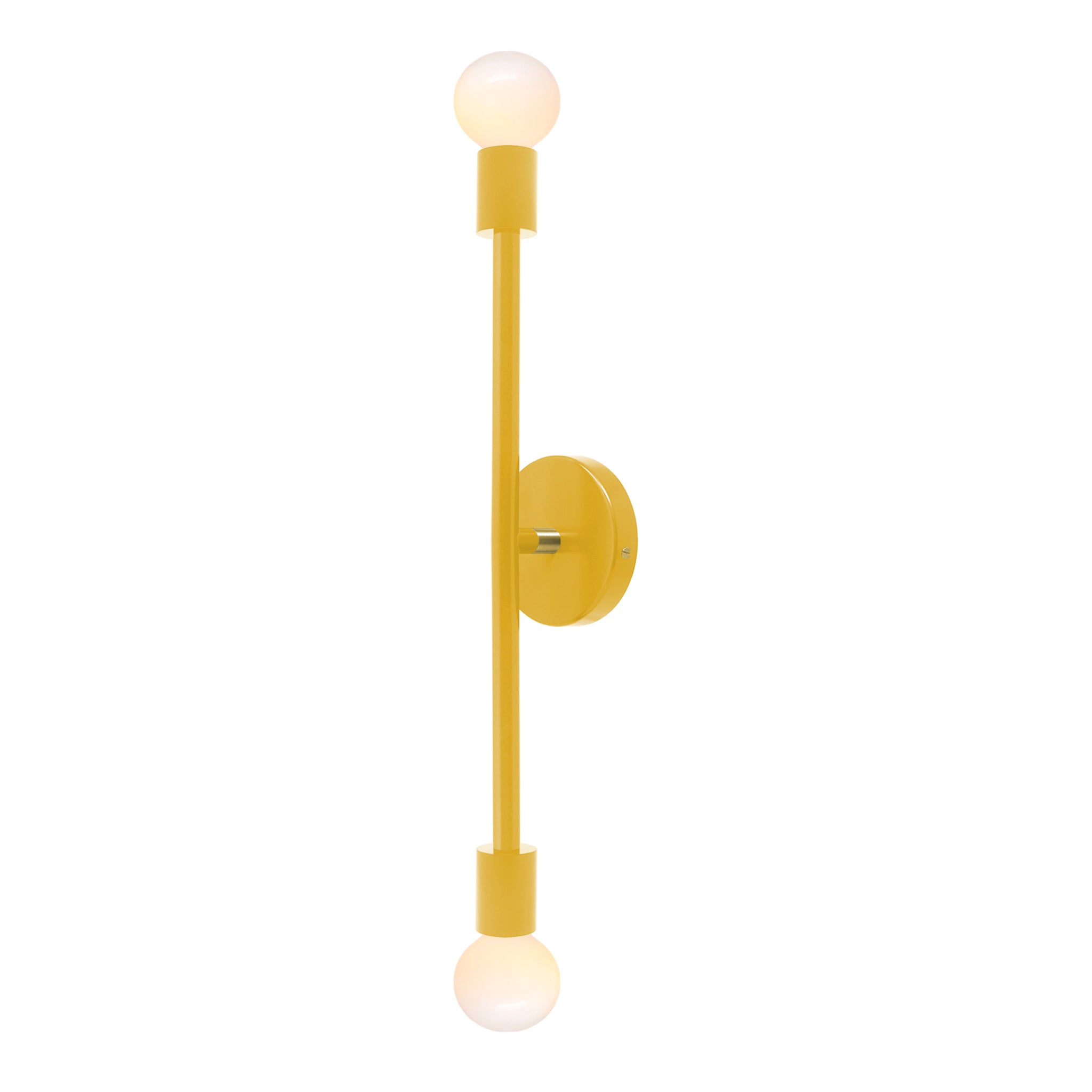 Brass and ochre color Pilot sconce 23" Dutton Brown lighting