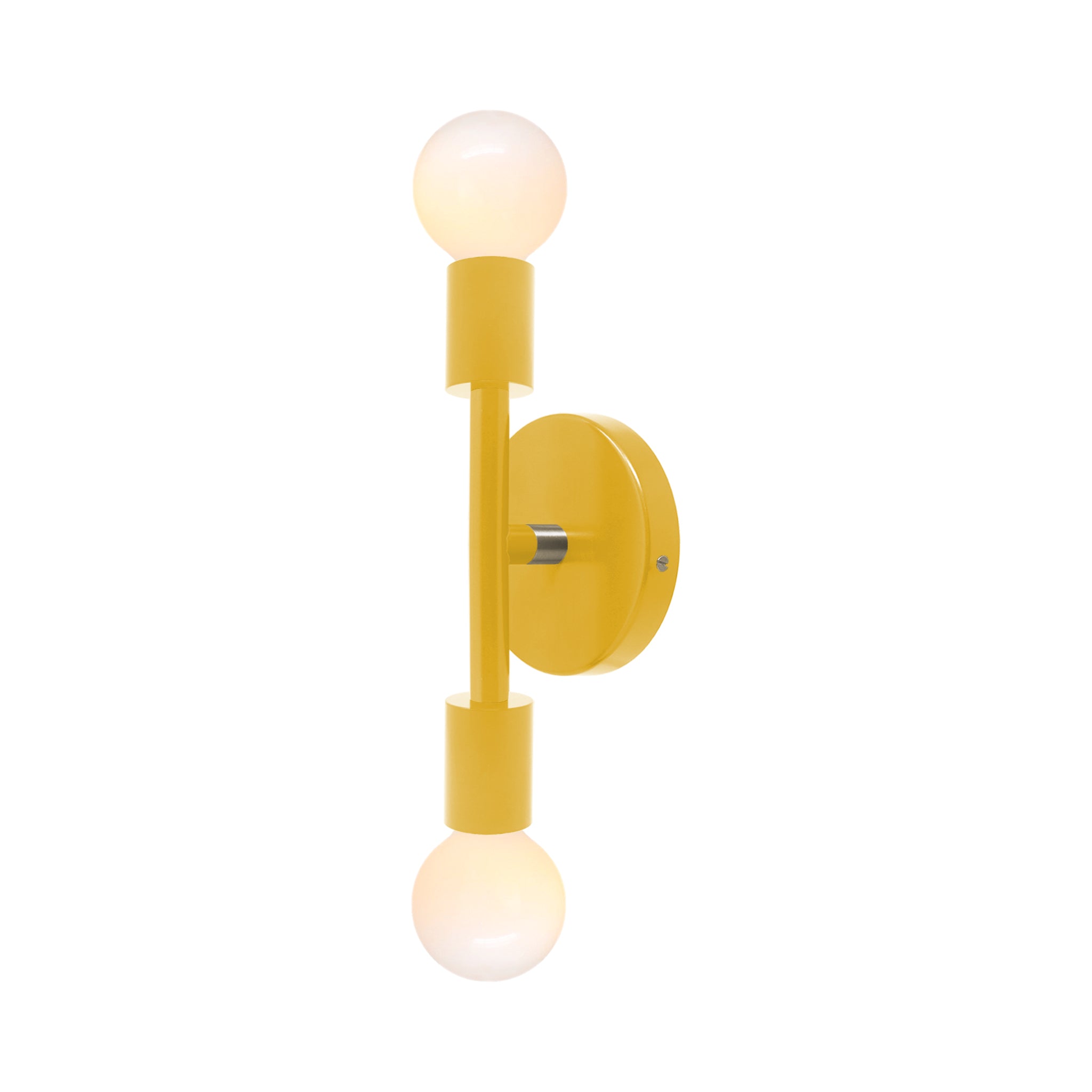Nickel and ochre color Pilot sconce 11" Dutton Brown lighting