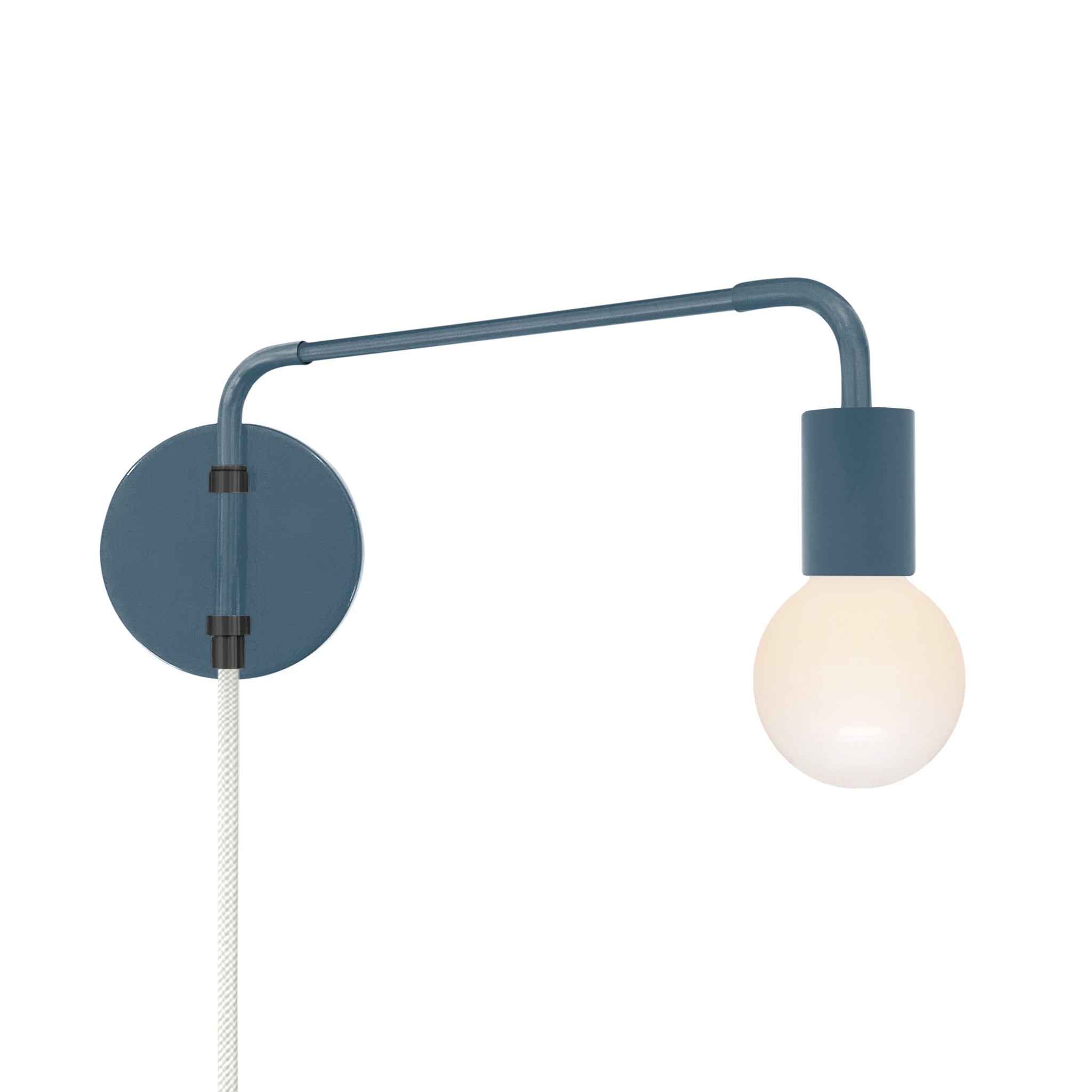 Black and slate blue color Sway plug-in sconce Dutton Brown lighting