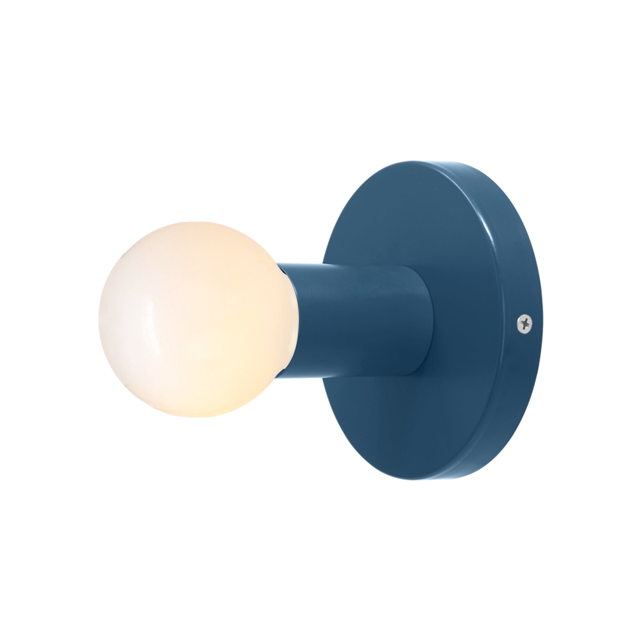 Nickel and slate blue color Twink sconce Dutton Brown lighting