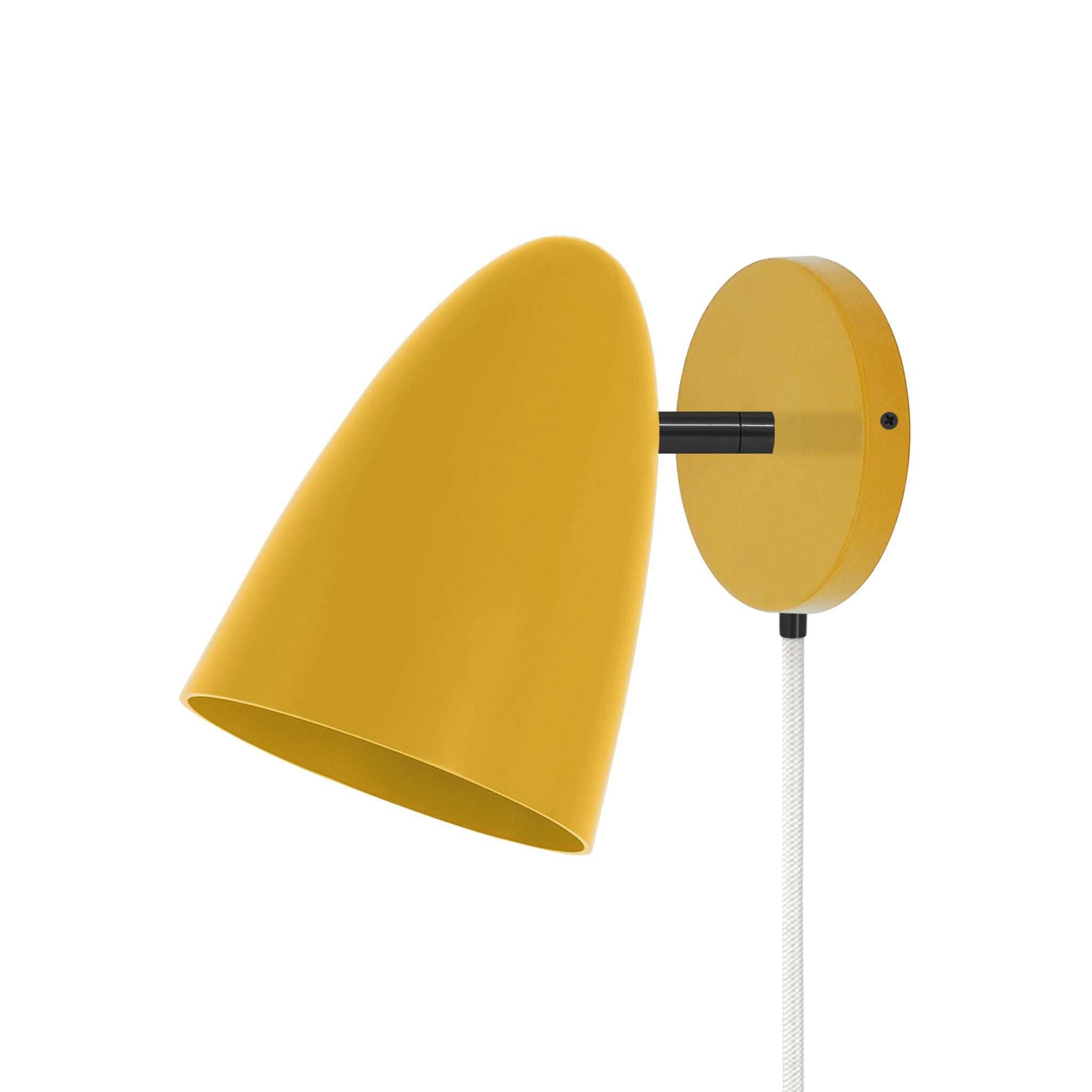 Black and ochre color Boom plug-in sconce no arm Dutton Brown lighting