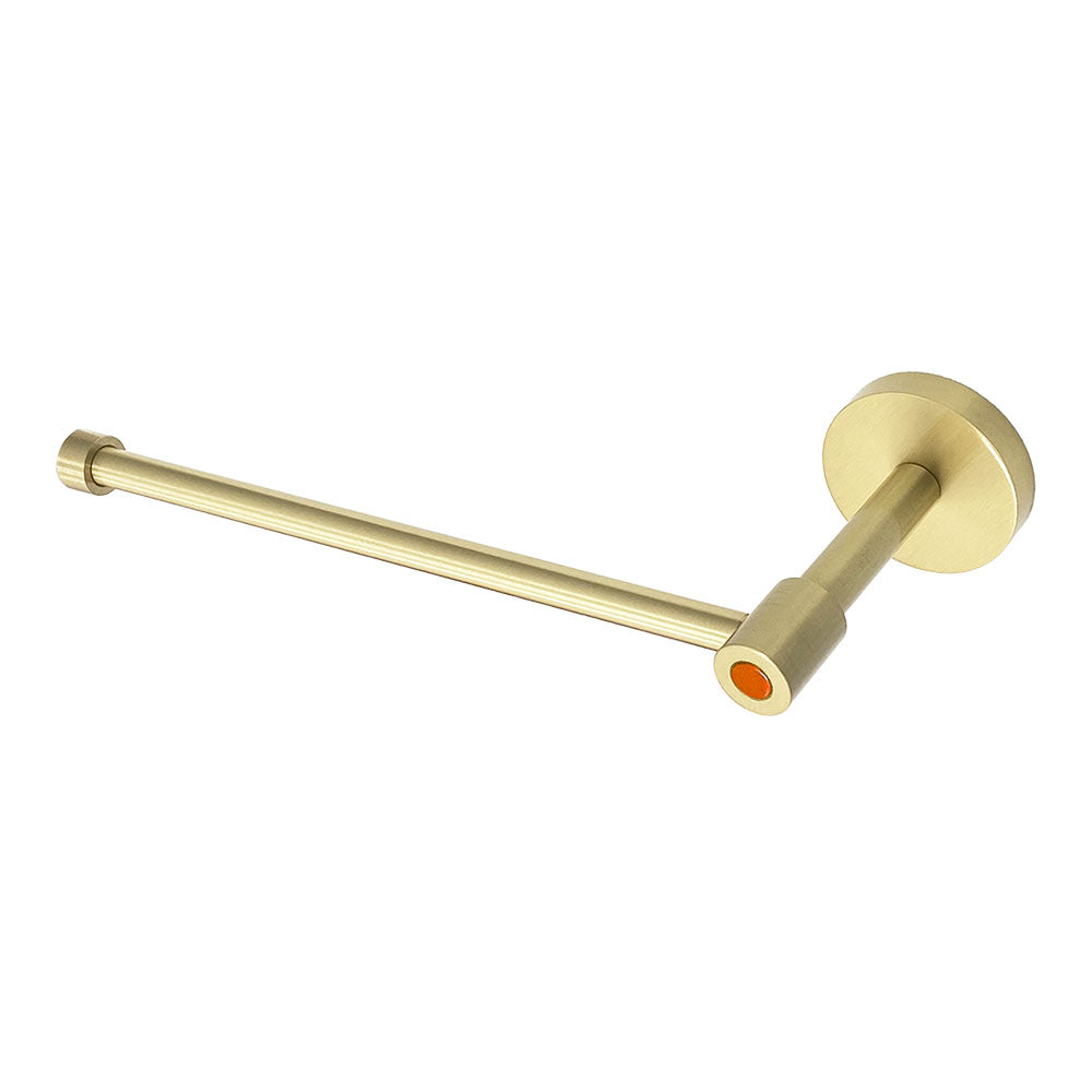 Brass and orange color Head hand towel bar Dutton Brown hardware